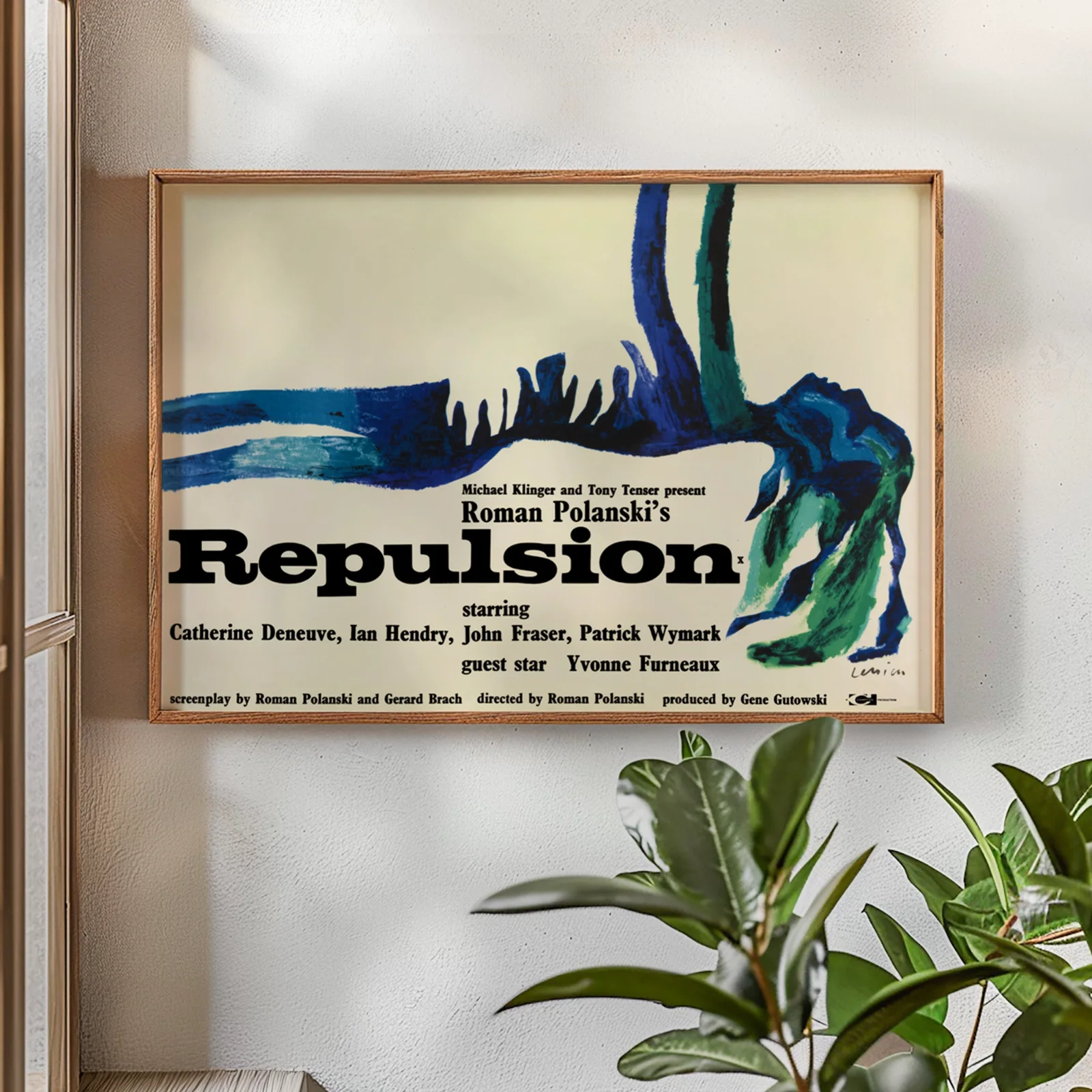 Repulsion - 1965 Psychological Horror Film Restored 30" x 40" UK Quad Poster, изображение 2