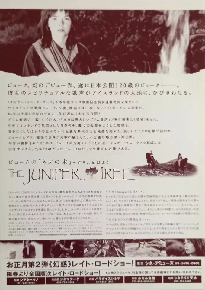 The Juniper Tree - Original B5 (10"x7") Chirashi mini poster flyer - Bjork, image 2
