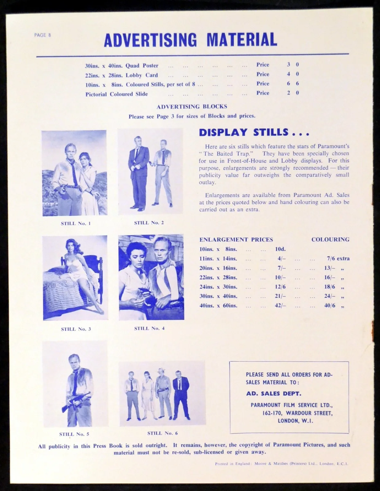 BAITED TRAP 1959 Richard Widmark, Lee J. Cobb, Tina Louise UK PRESSBOOK, изображение 3
