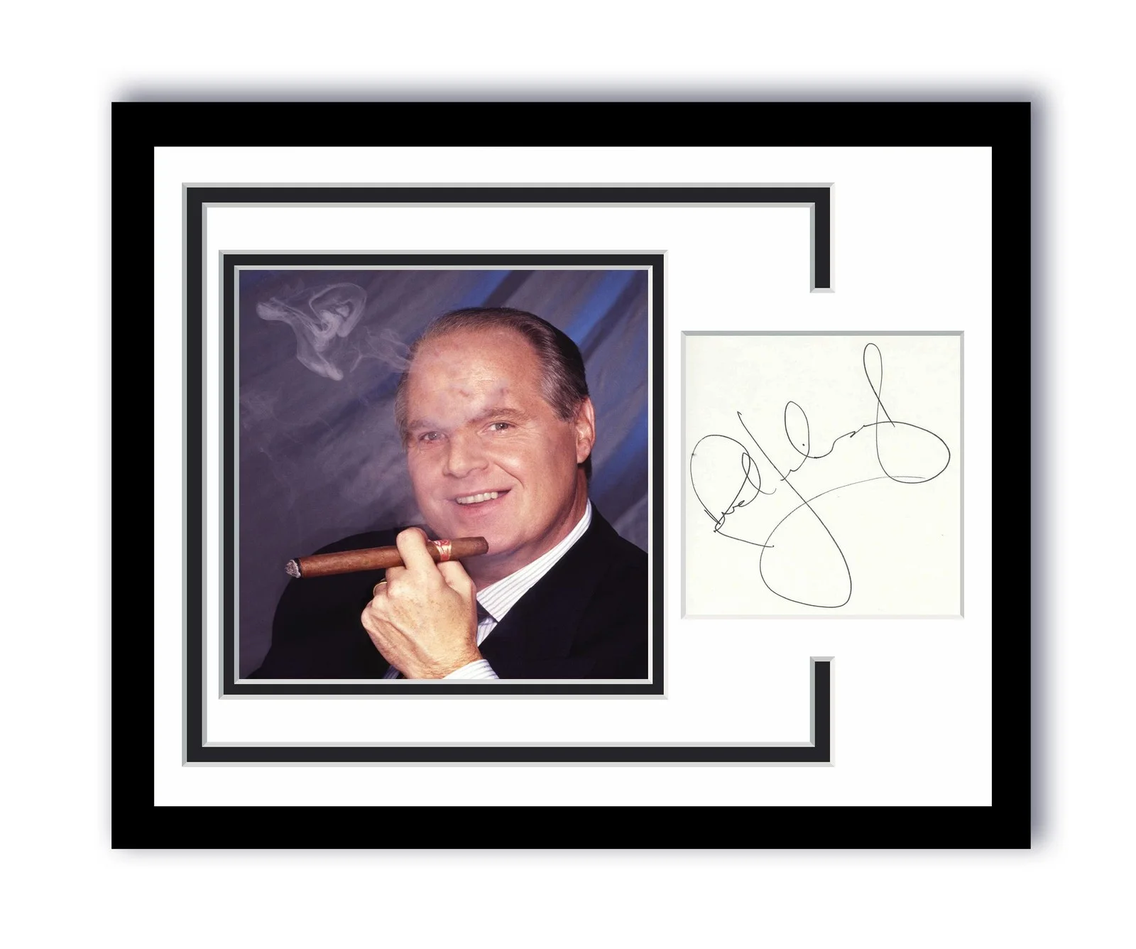 Rush Limbaugh — Rush Limbaugh Autographed Signed 11x14 Framed Photo Conservative Radio ACOA