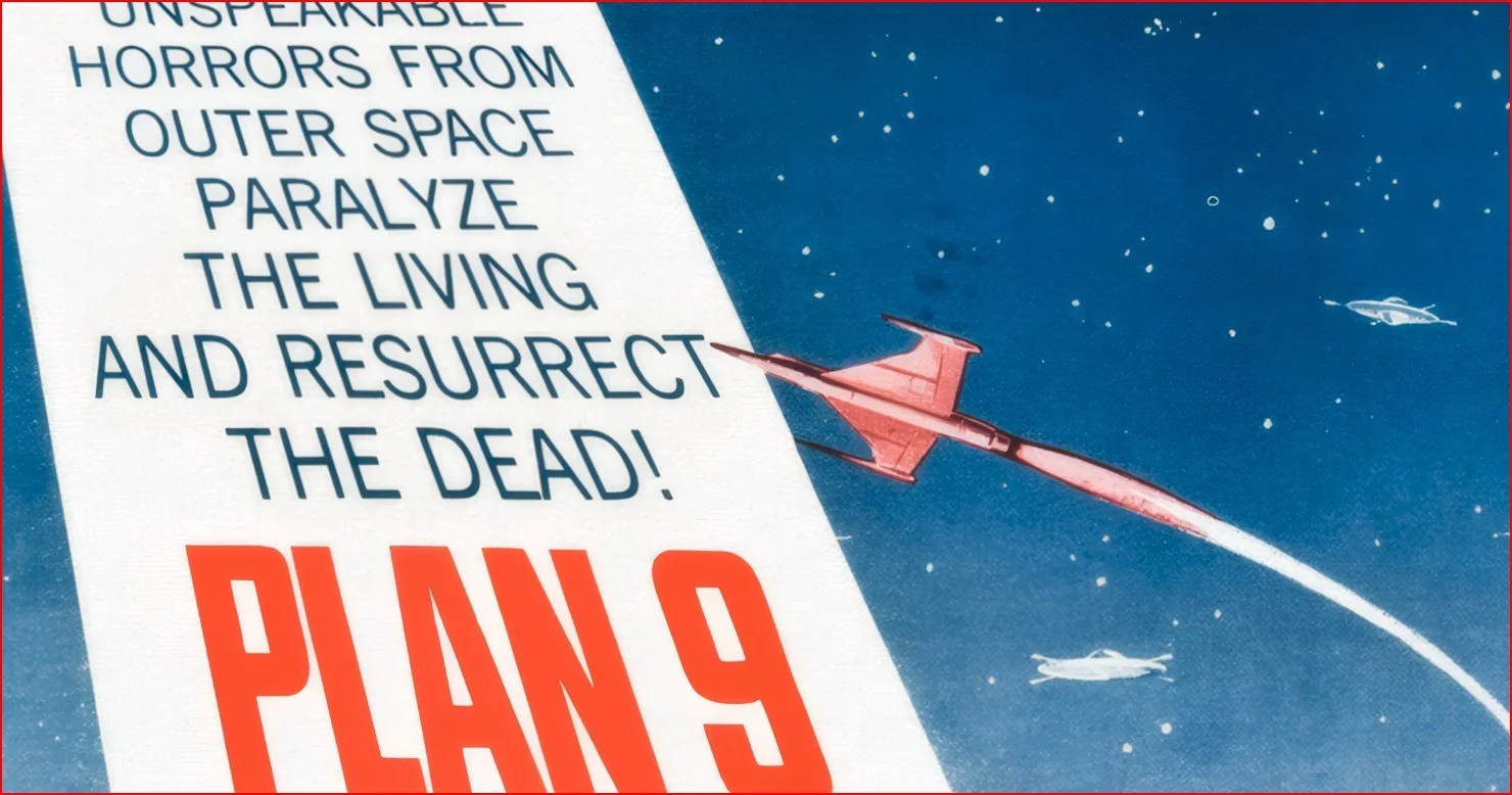 Plan 9 From Outer Space - 1957 Horror B-movie Restored 27.2" x 41" US One Sheet, изображение 4