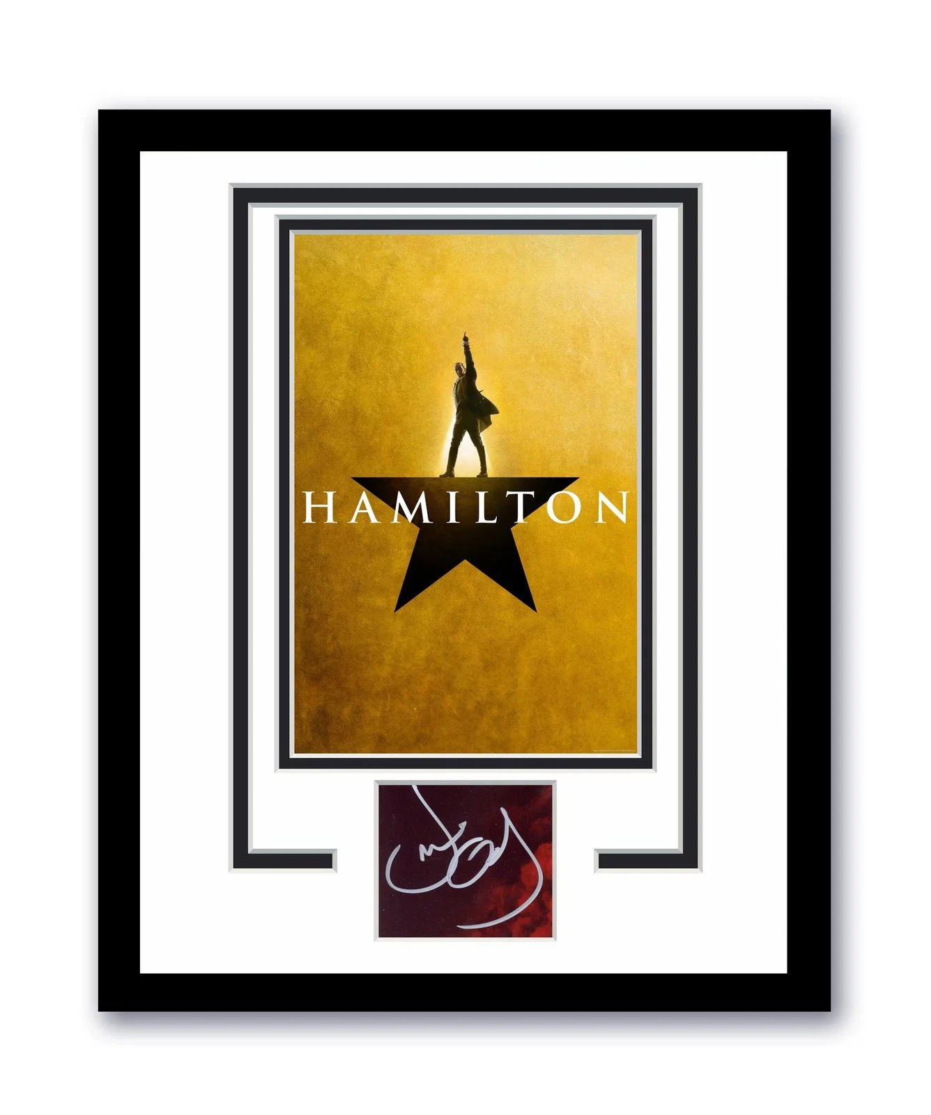 Leslie Odom Jr — Hamilton Burr Leslie Odom Jr. Autographed Signed 11x14 Framed Photo ACOA