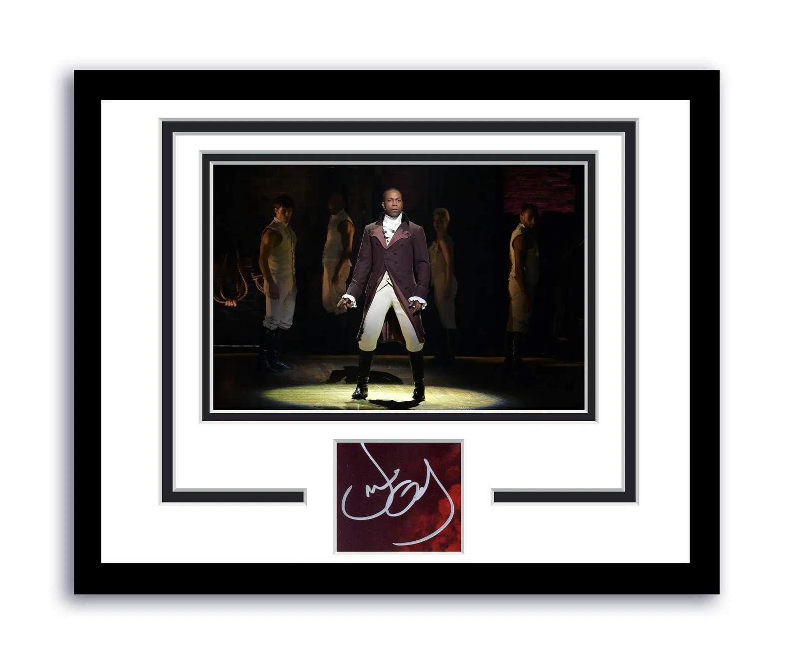 Leslie Odom Jr — Hamilton Burr Leslie Odom Jr. Autographed Signed 11x14 Framed Photo ACOA