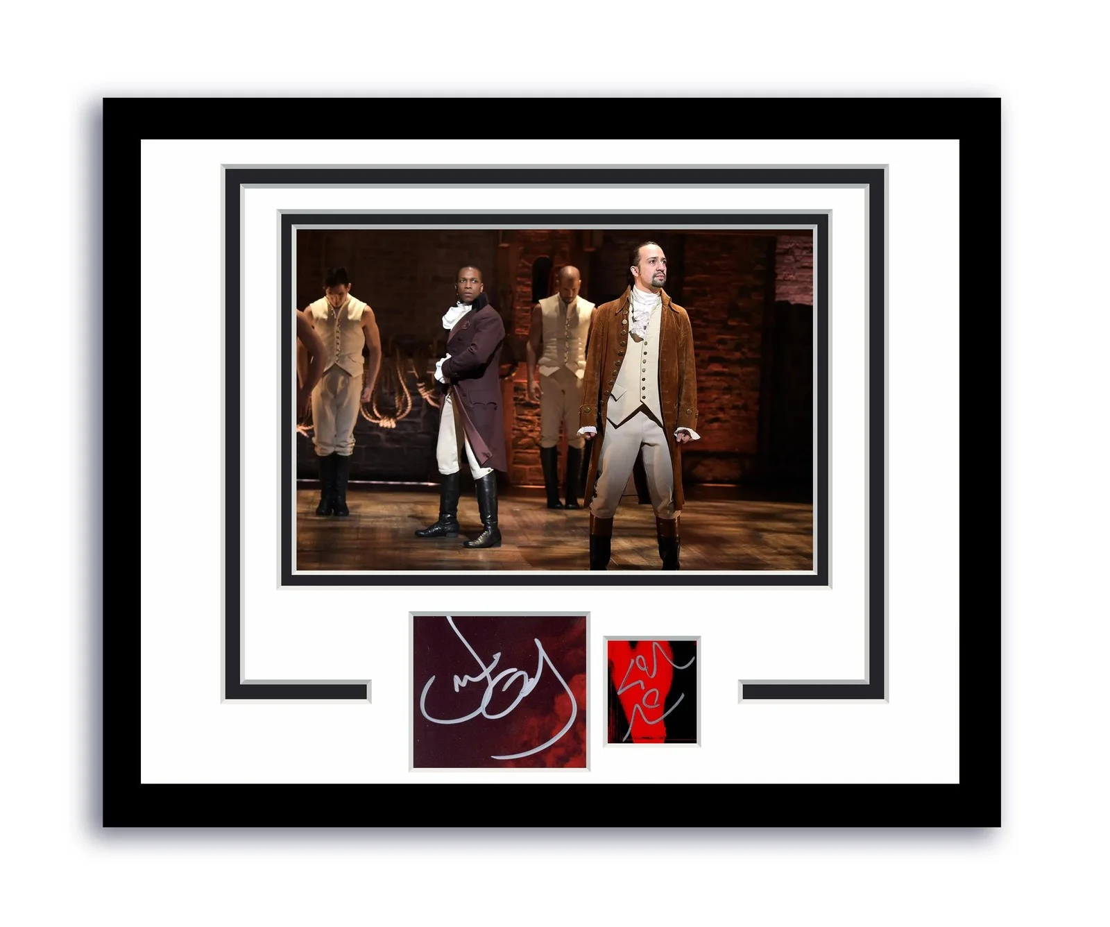 Leslie Odom Jr., Lin-Manuel Miranda — Hamilton Autographs 11x14 Framed Photo Lin-Manuel Miranda Leslie Odom Jr. ACOA