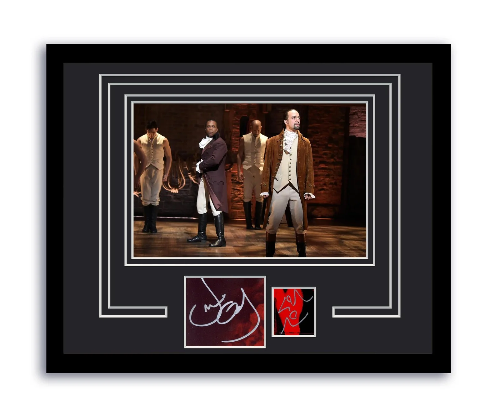Leslie Odom Jr., Lin-Manuel Miranda — Hamilton Autographs 11x14 Framed Photo Lin-Manuel Miranda Leslie Odom Jr. ACOA
