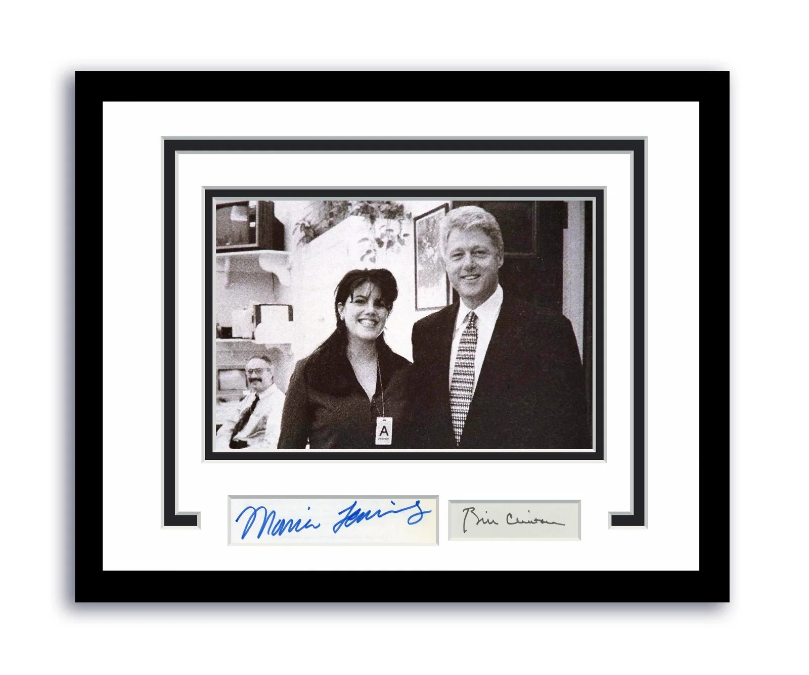 Bill Clinton, Monica Lewinsky — Bill Clinton & Monica Lewinsky Autographed Signed 11x14 Framed Photo ACOA