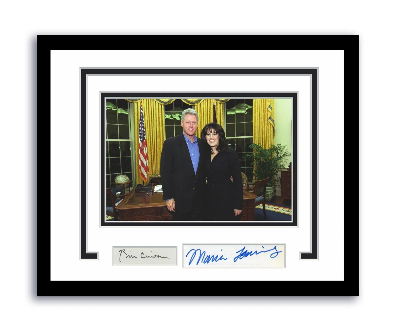 Bill Clinton, Monica Lewinsky — Bill Clinton & Monica Lewinsky Autographed Signed 11x14 Framed Photo ACOA