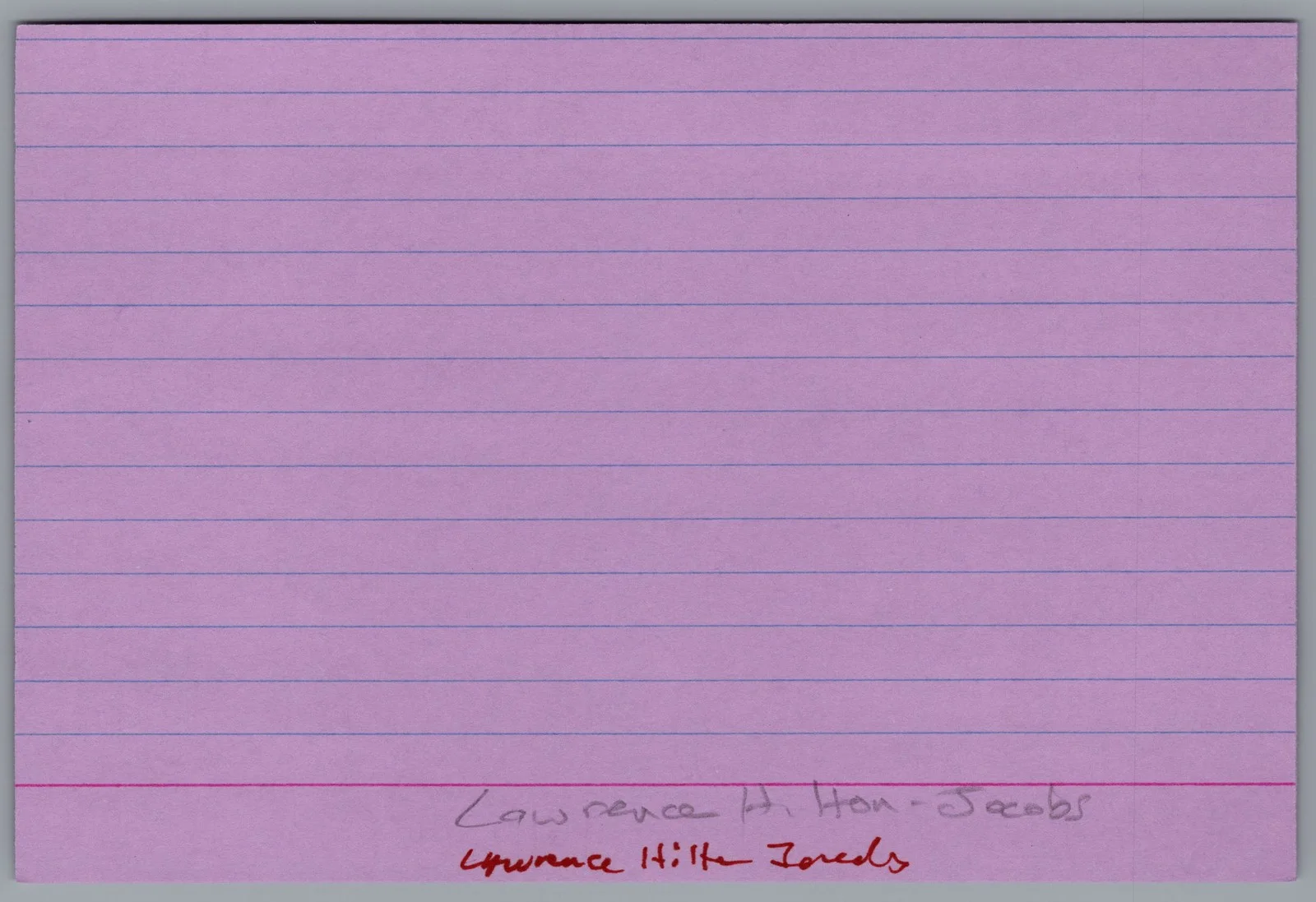 Lawrence Hilton Jacobs — Lawrence Hilton Jacobs Signed 4x6 Index Card Welcome Back Kotter Autographed, image 2