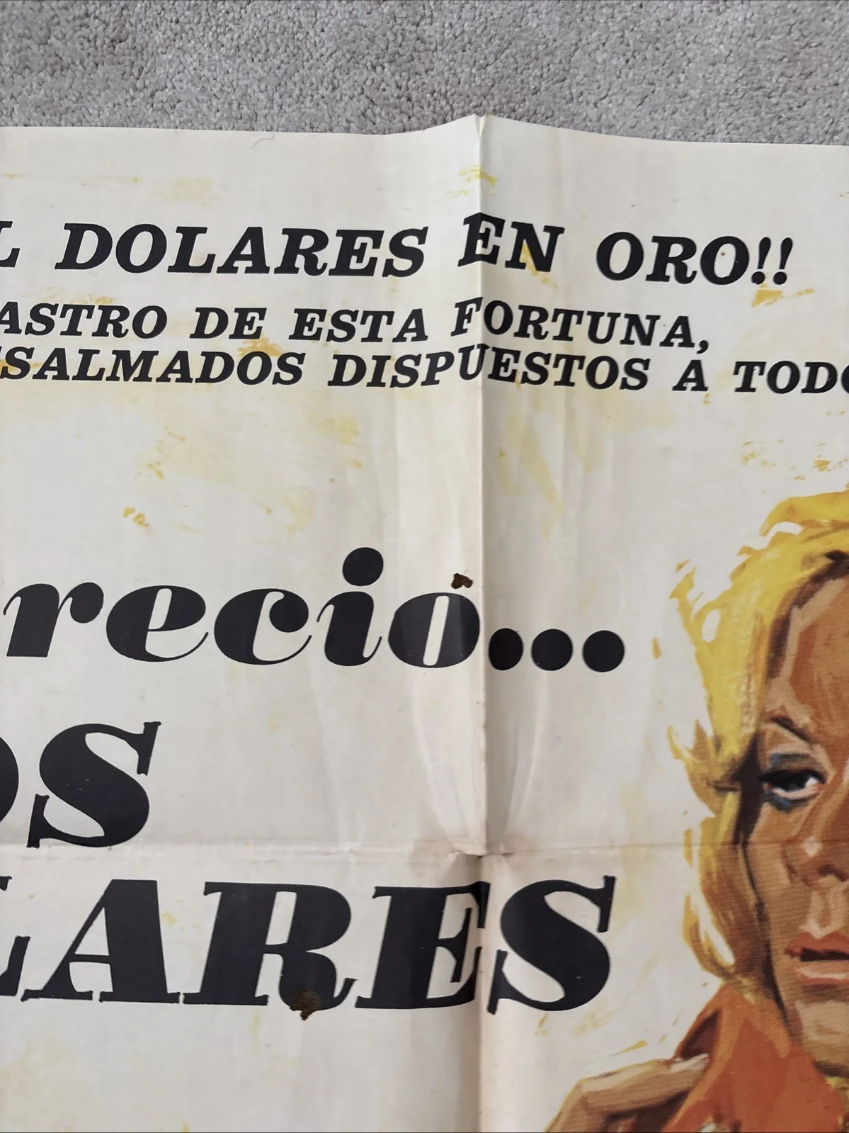 Su Precio... Unos Dólares (1970) Original Spanish Movie Poster, image 2