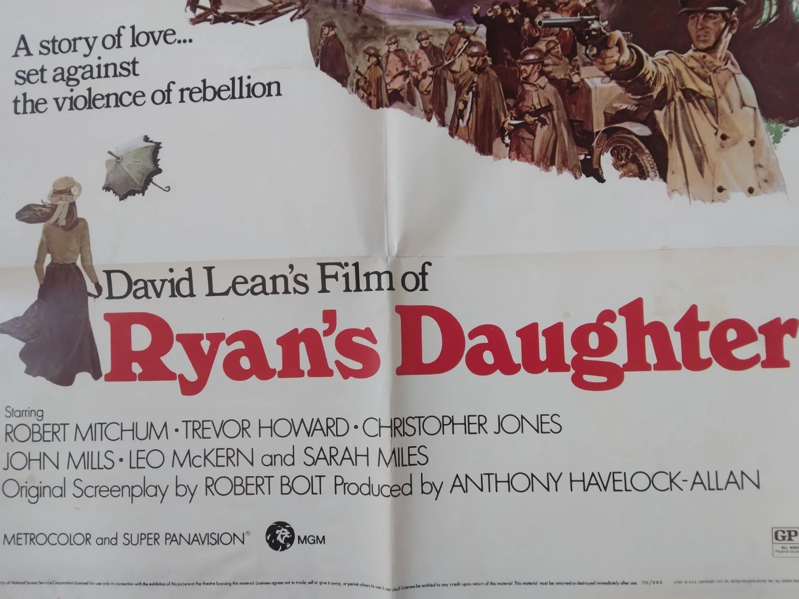 Ryan's Daughter original movie R1980 poster US one sheet, изображение 2