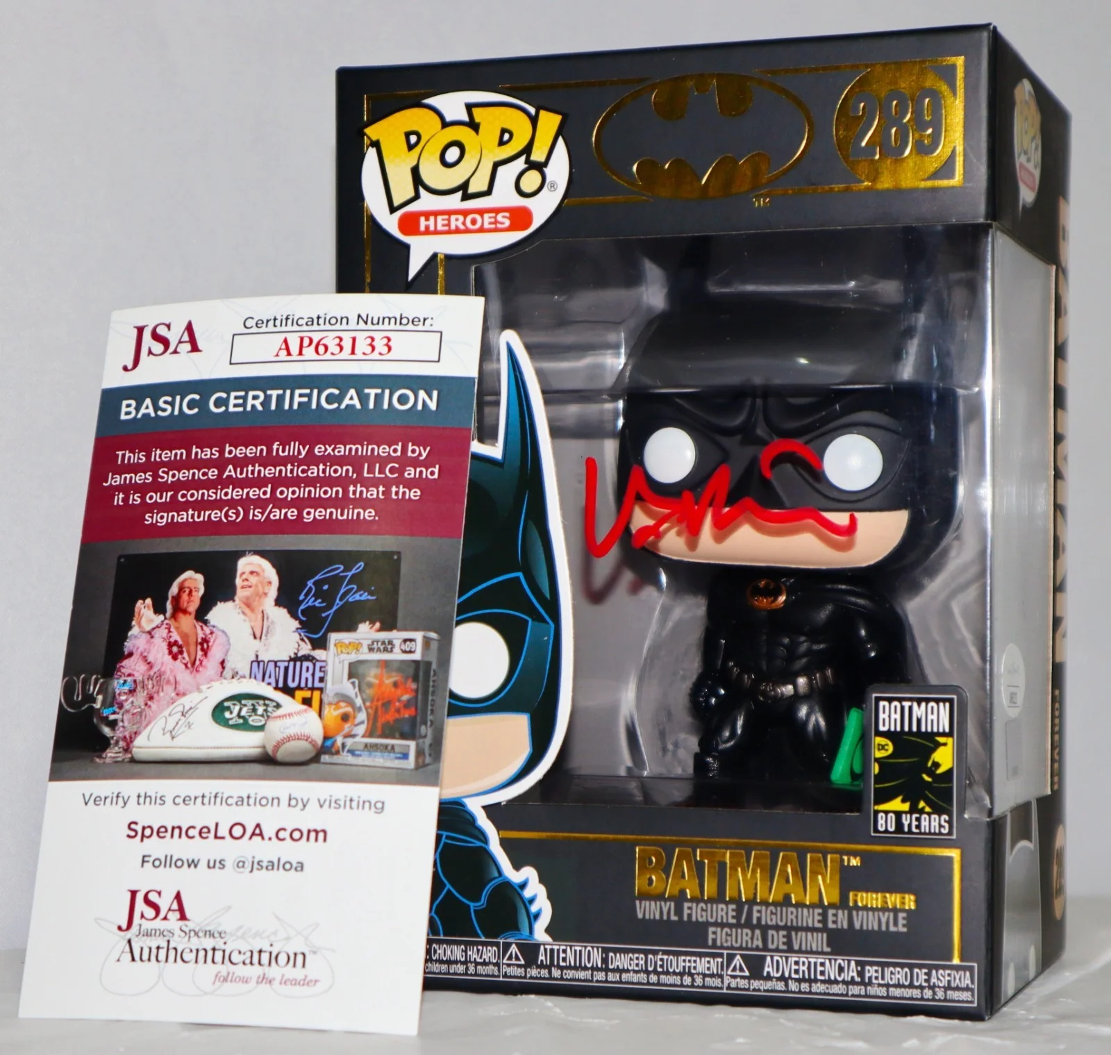 Val Kilmer — 🦇🦸🏻‍🔥 Val Kilmer Signed Autographed Batman Forever Funko POP JSA PSA, image 2