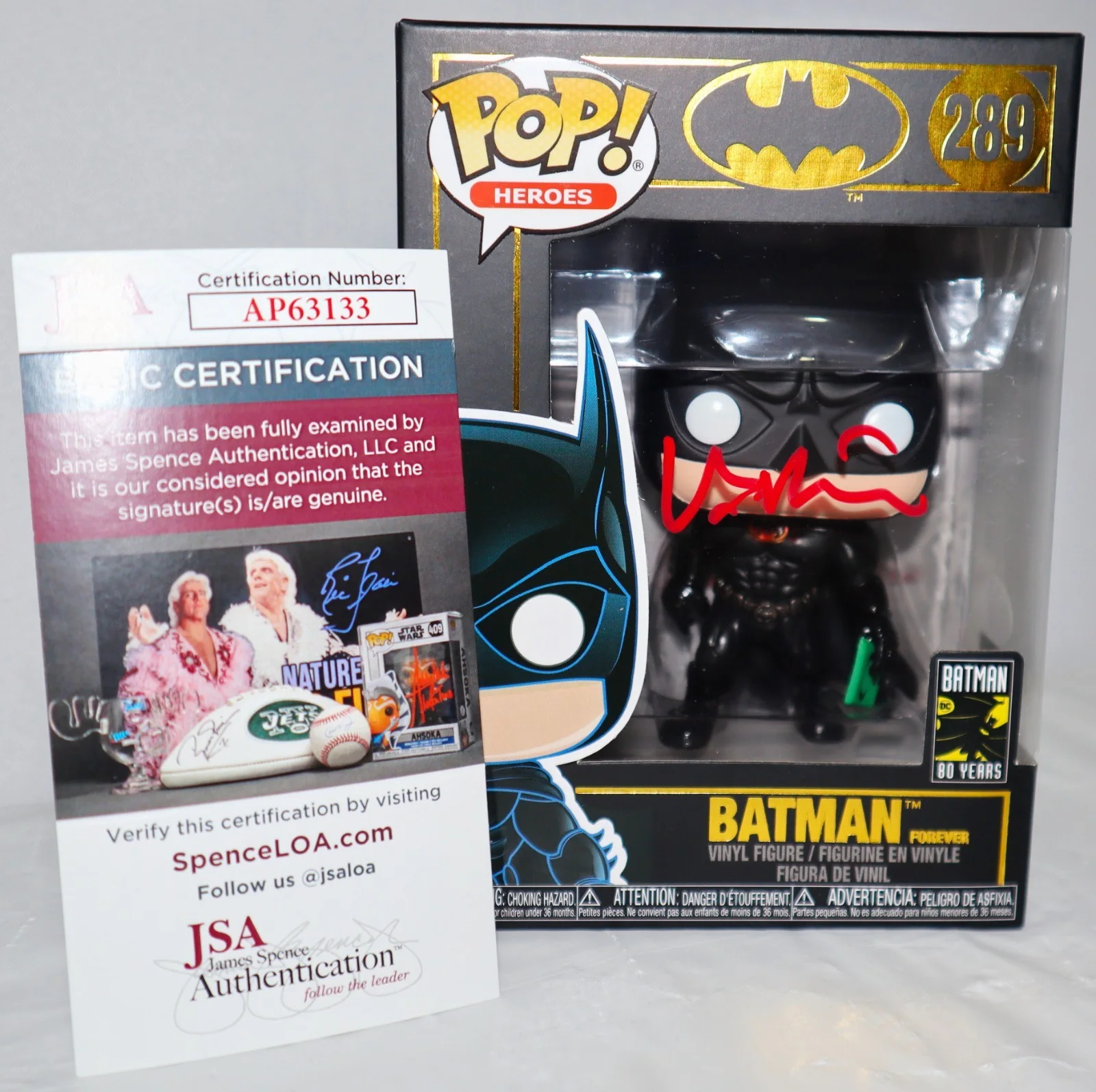 Val Kilmer — 🦇🦸🏻‍🔥 Val Kilmer Signed Autographed Batman Forever Funko POP JSA PSA, image 3