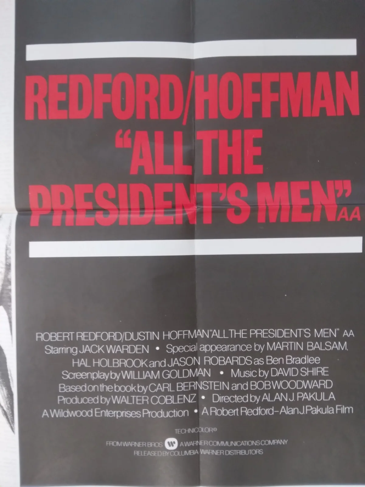 All the President's Men original movie 1976 poster UK quad, изображение 2