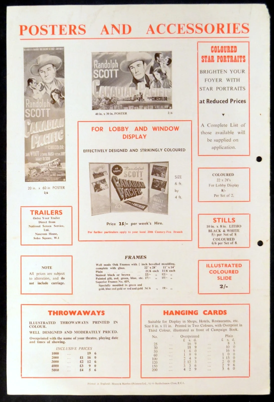 CANADIAN PACIFIC 1949 Randolph Scott, Jane Wyatt, J. Carroll Naish CAMPAIGN BOOK, изображение 3