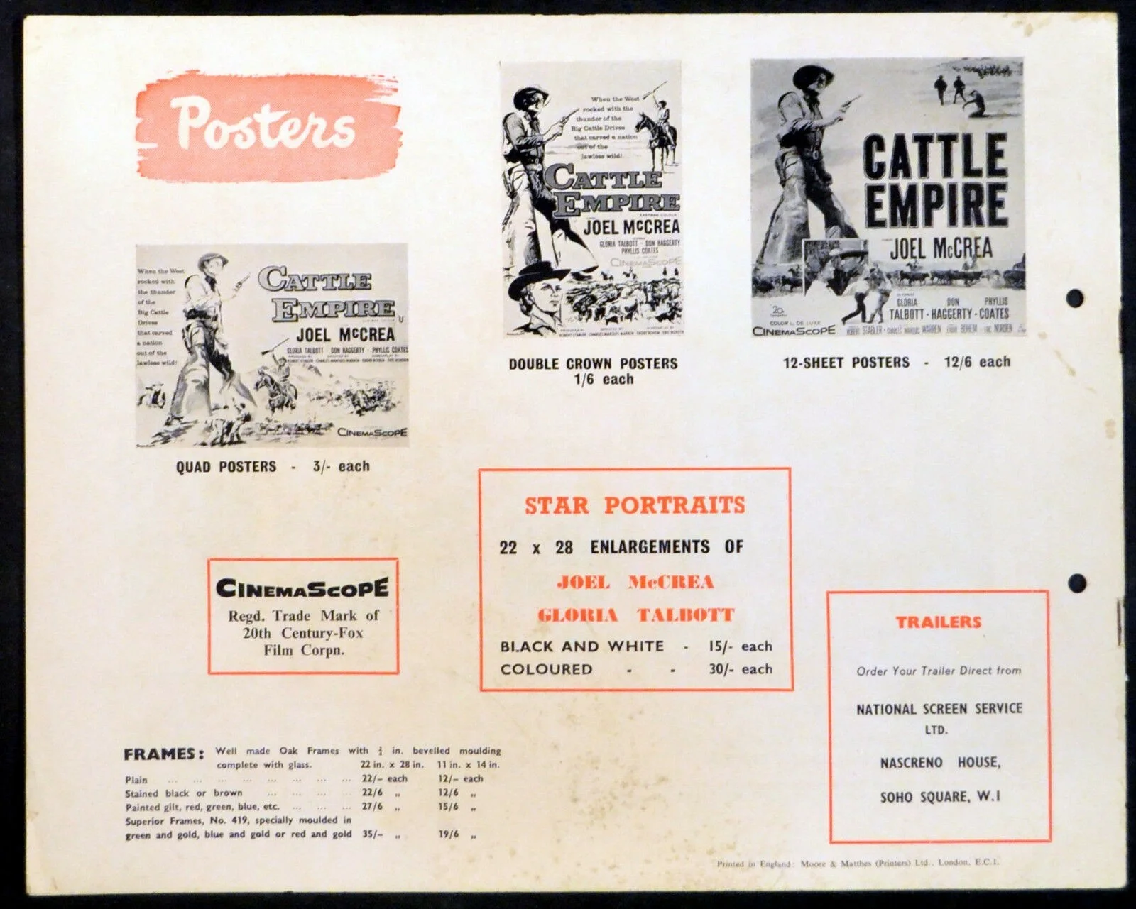 CATTLE EMPIRE 1958 Joel McCrea, Gloria Talbott, Don Haggerty UK PRESSBOOK, image 3