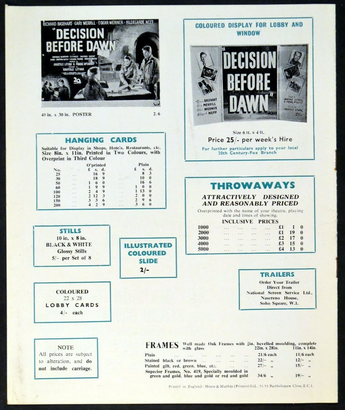 DECISION BEFORE DAWN 1951 Richard Basehart, Gary Merrill, Oskar Werner PRESSBOOK, image 4