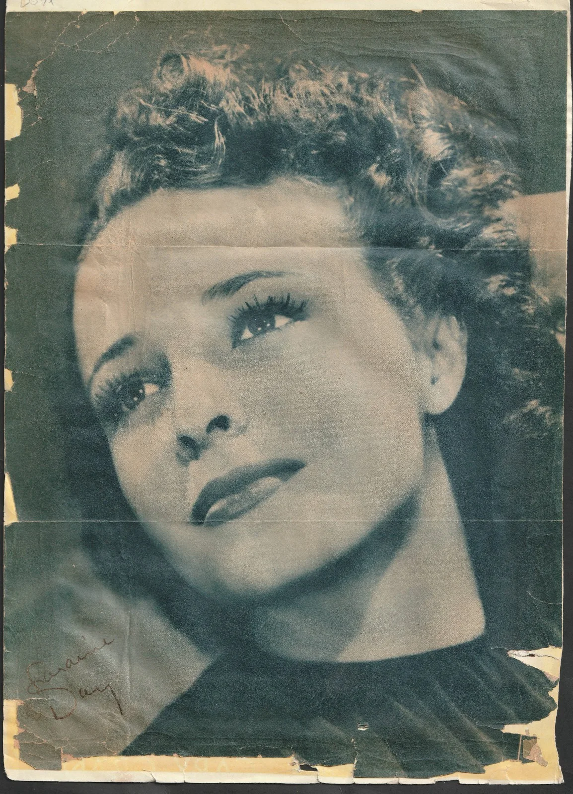 Glenn Ford & Laraine Day Autographed magazine photos (glued back to back), изображение 2