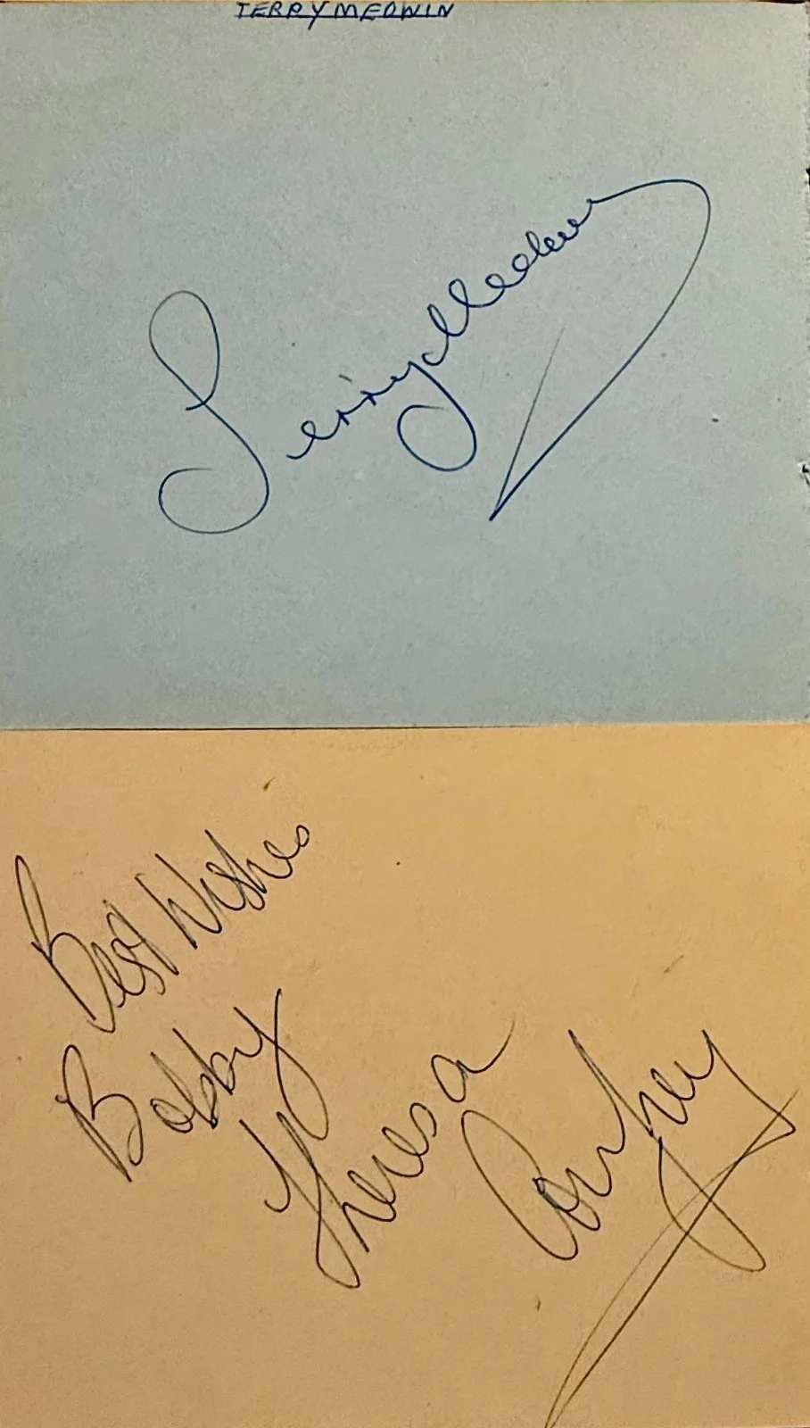 14 total — AUTOGRAPH LOT (1 4) BRITISH Footballer Cricketers Singers Signed 3x4 ALBUM PAGES, изображение 4