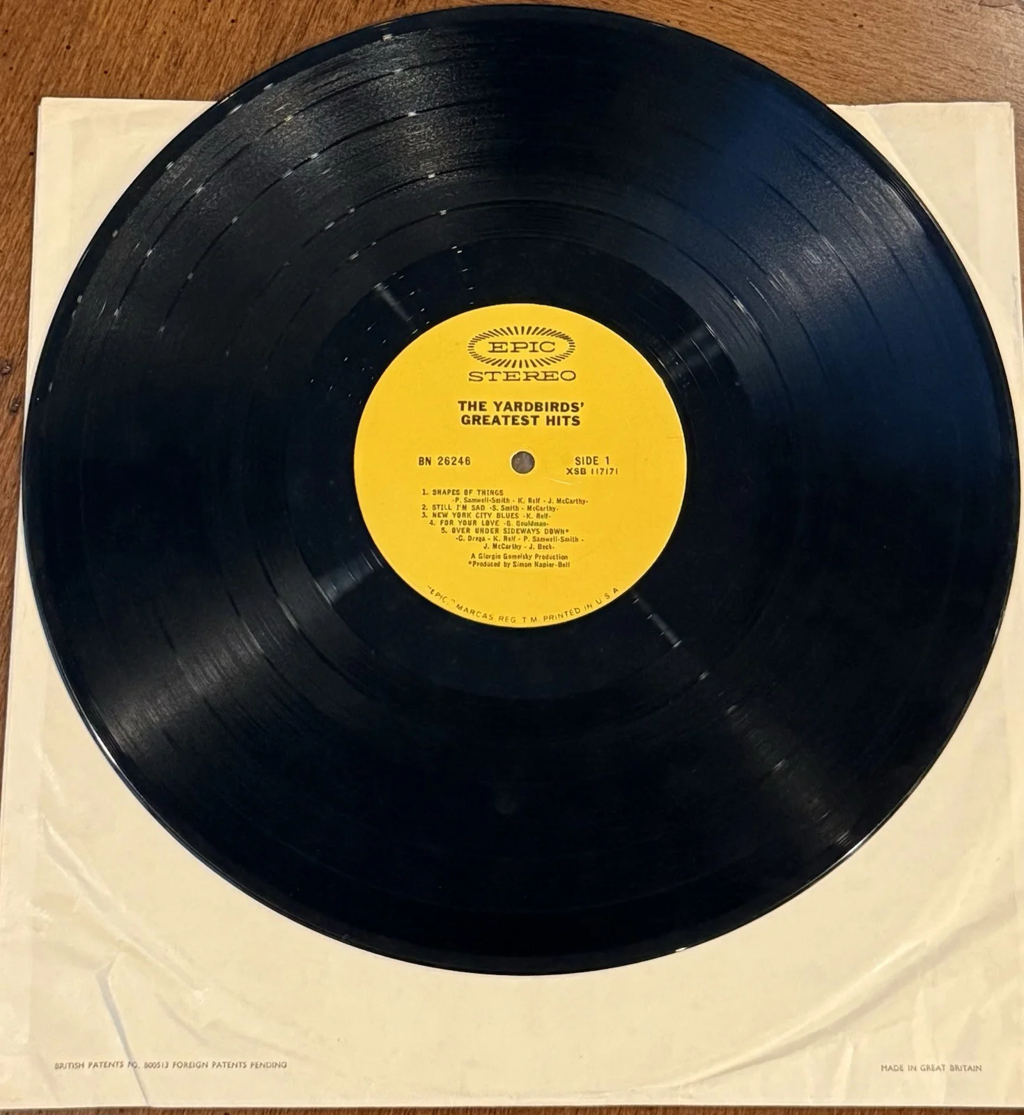 Jim McCarty Signed Yardbirds Greatest Hits Album Vinyl LP Autograph PSA, image 4