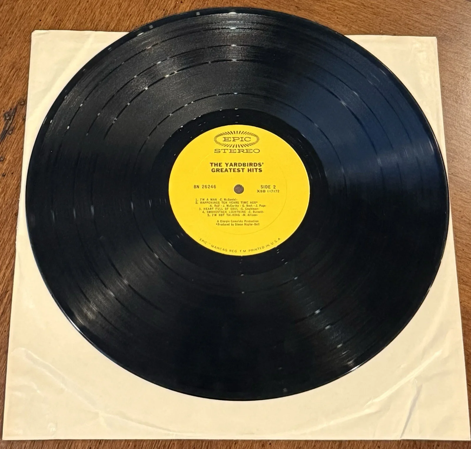 Jim McCarty Signed Yardbirds Greatest Hits Album Vinyl LP Autograph PSA, image 5