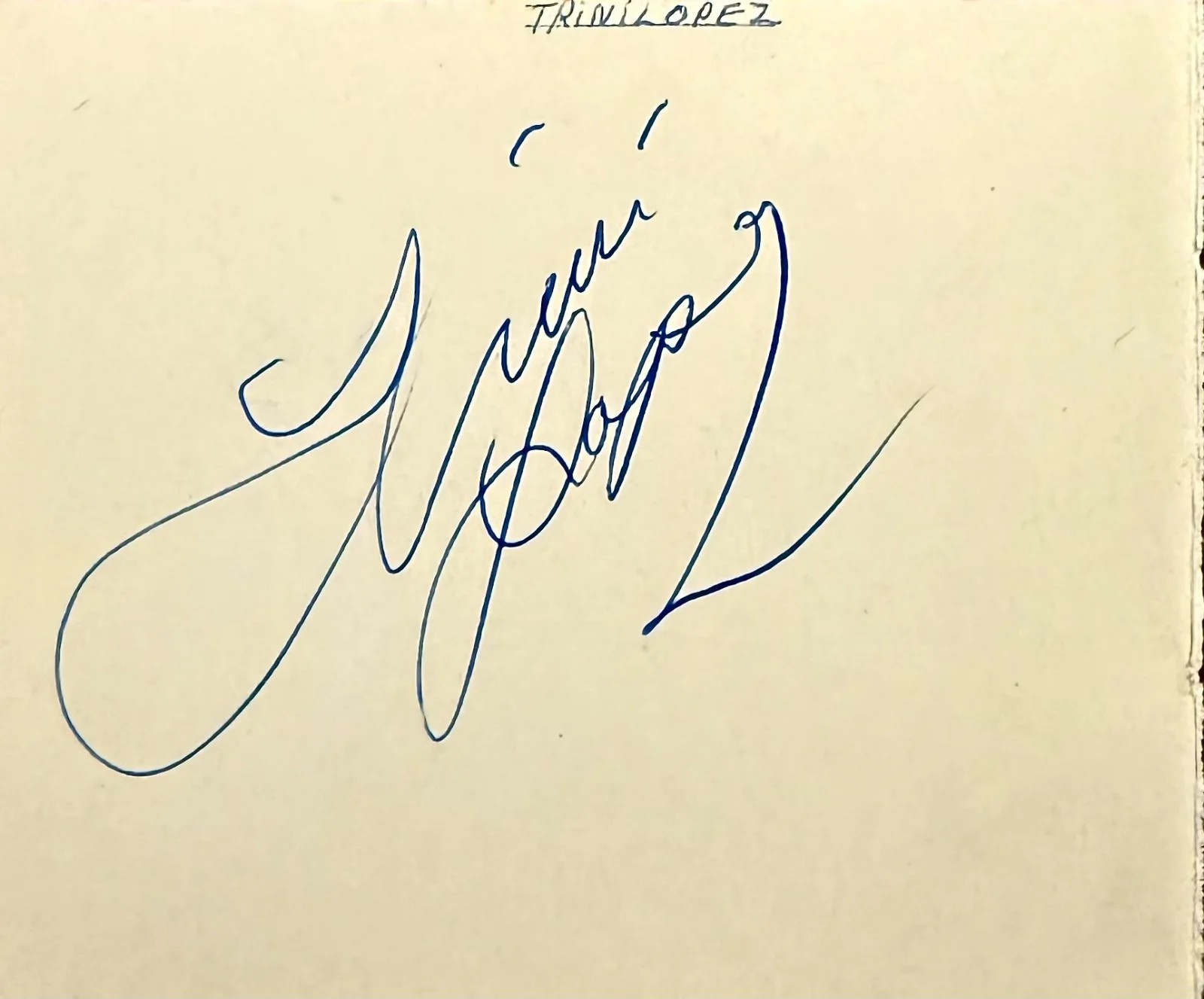 FREDDIE GARRITY & TRINI LOPEZ Dual Signed Autographed 3x4 ALBUM PAGE SINGERS, image 2