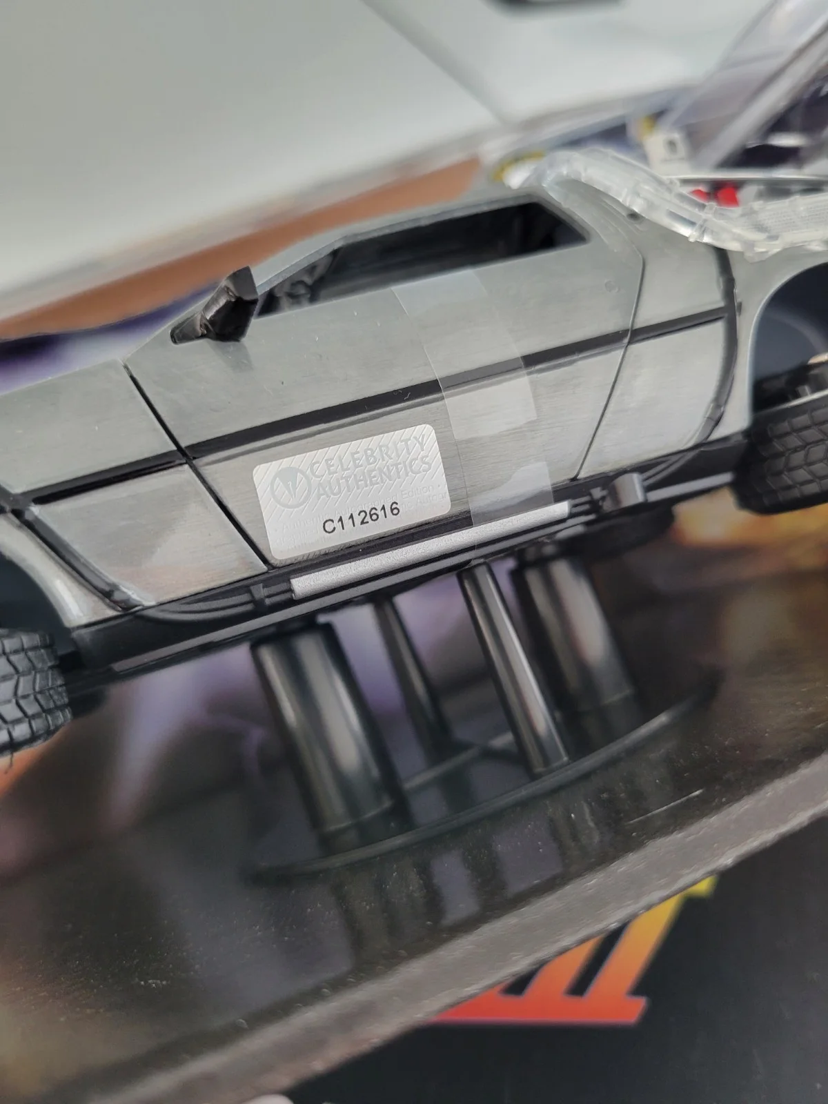 Michael J Fox Christopher Lloyd Autographed Signed Back To The Future 1:24 Scale, image 3