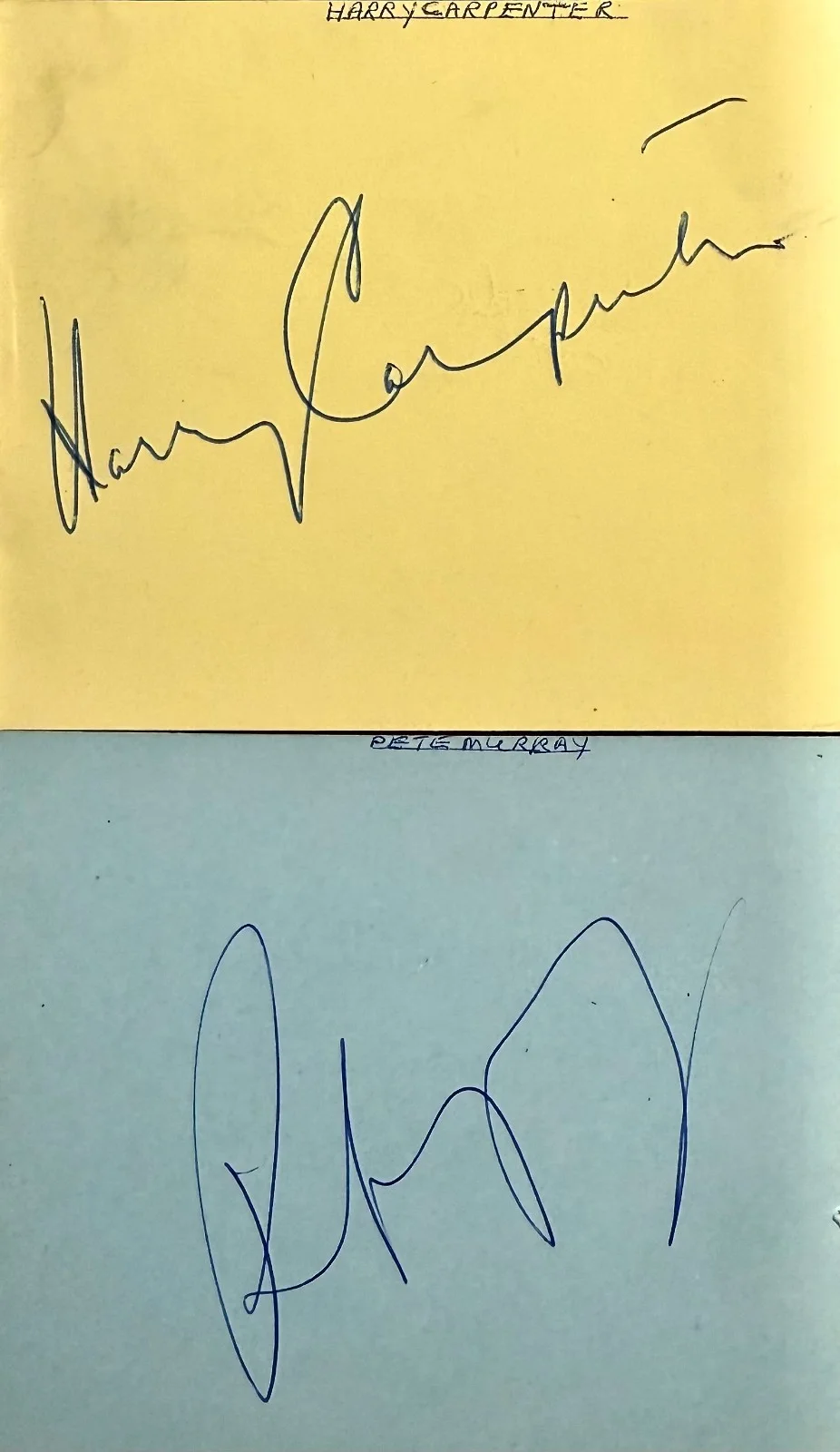 17 total Don Moss, Chris Sandford, Harry Carpenter, Ron Henry — AUTOGRAPH LOT (1 7) BRITISH FILM Cricketers Singers Chris Sandford ALBUM PAGES, изображение 2