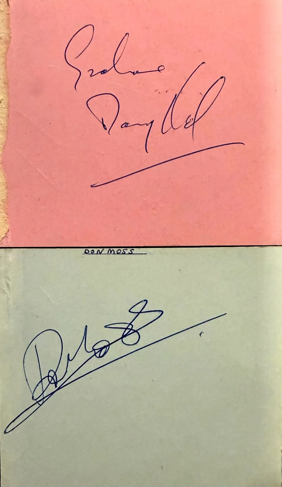 17 total Don Moss, Chris Sandford, Harry Carpenter, Ron Henry — AUTOGRAPH LOT (1 7) BRITISH FILM Cricketers Singers Chris Sandford ALBUM PAGES, изображение 3