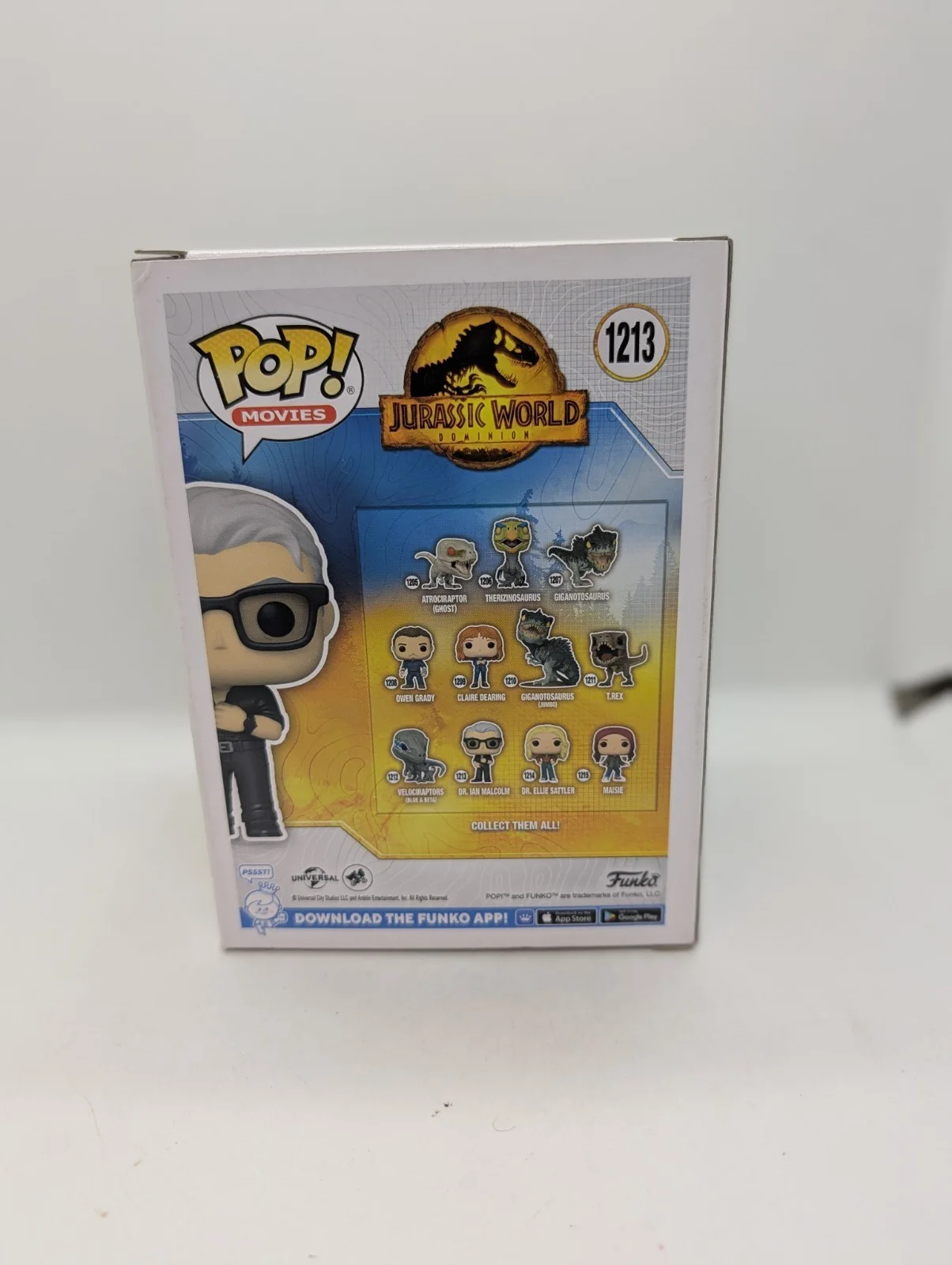 jeff goldblum — Jeff Goldblum Signed Jurassic World Dominion Dr Ian Malcolm Funko Pop #1213 SWAU, изображение 3