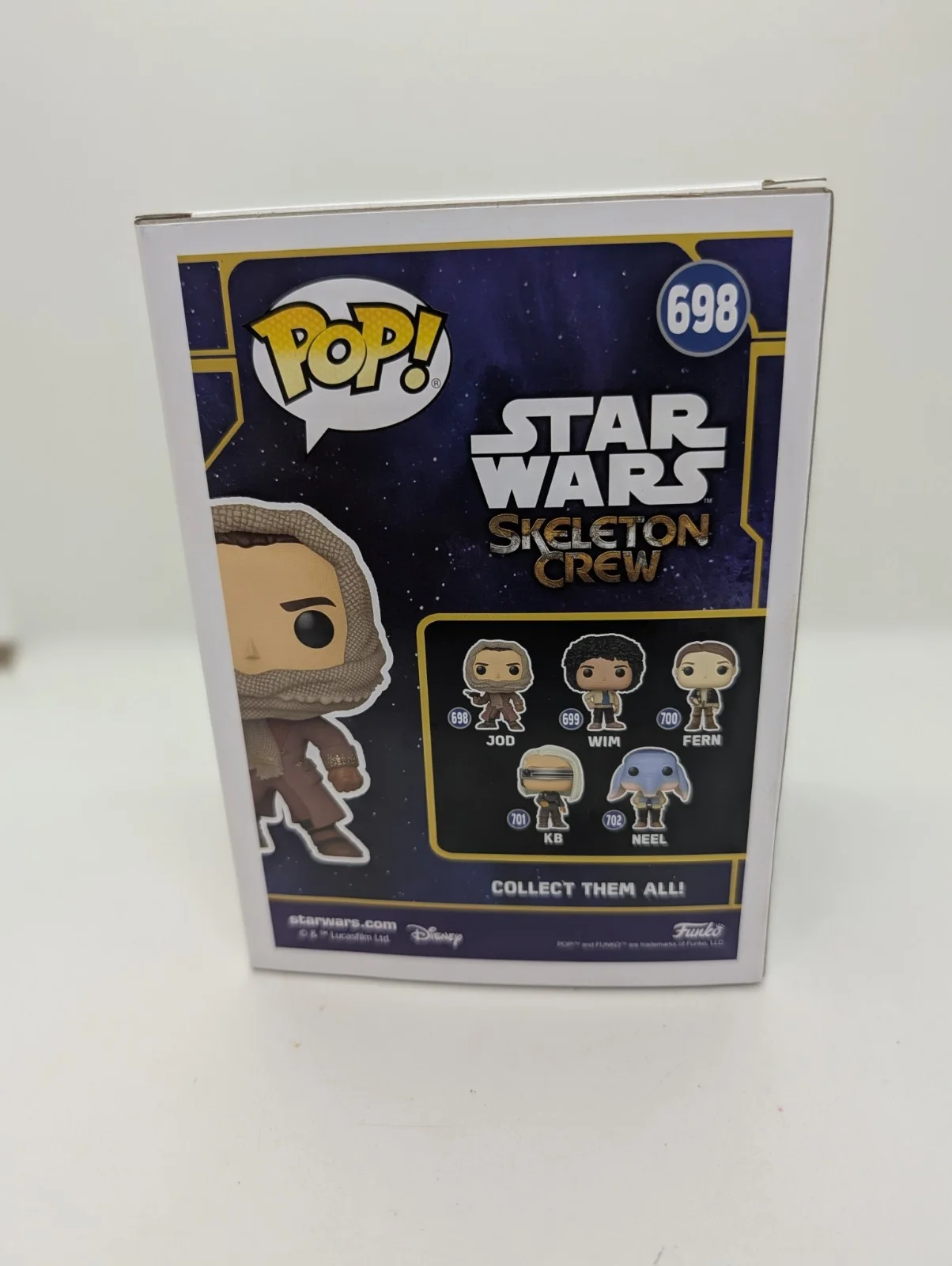 Jude law — Jude Law Signed Star Wars Skeleton Crew Jod Funko Pop #698 SWAU, image 3