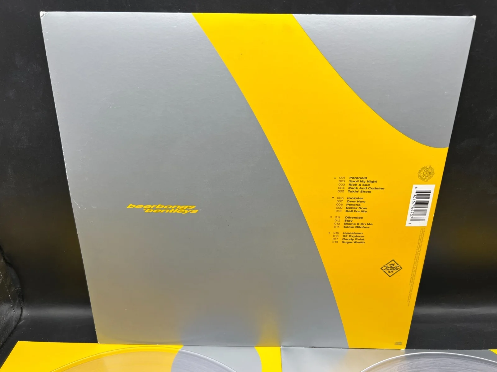 Post Malone Signed Beerbongs & Bentleys Clear Vinyl Album 2LP Beckett BAS, изображение 5