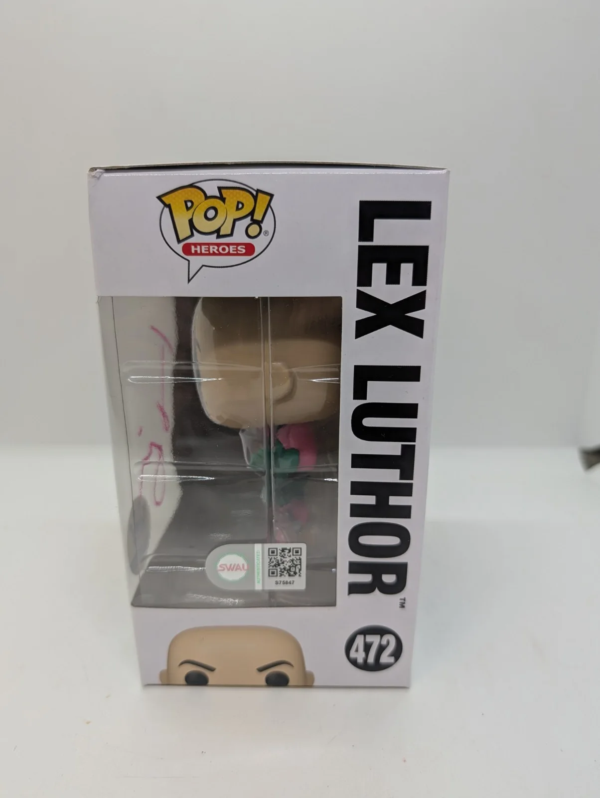 Jesse eisenberg — Jesse Eisenberg Signed Batman Vs. Superman WB 100 Lex Luther Funko Pop #472 SWAU, image 2
