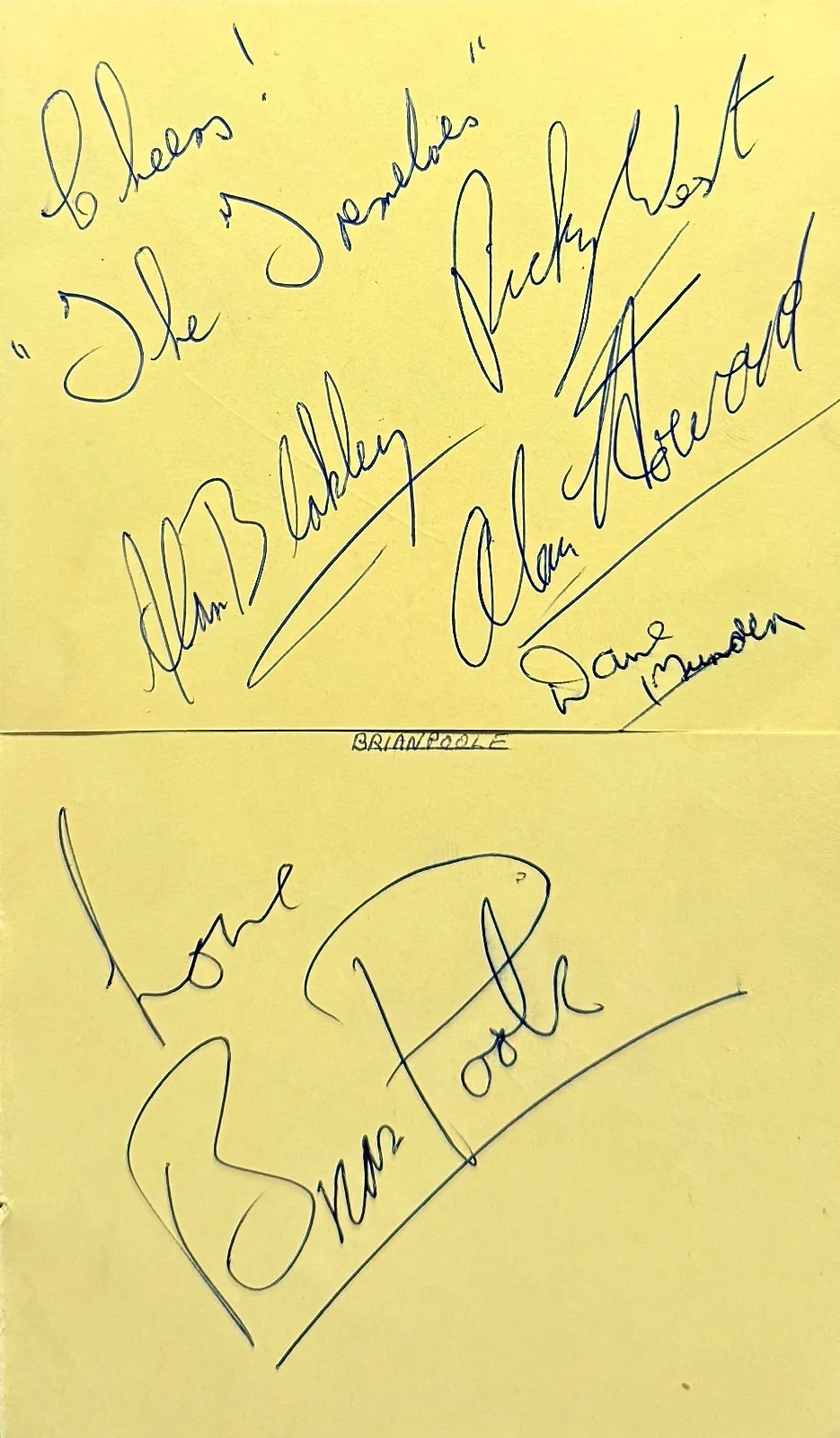 THE TREMELOES Autographs 3x4 ALBUM PAGES Brian Poole West Blakley Munden Howard, изображение 3