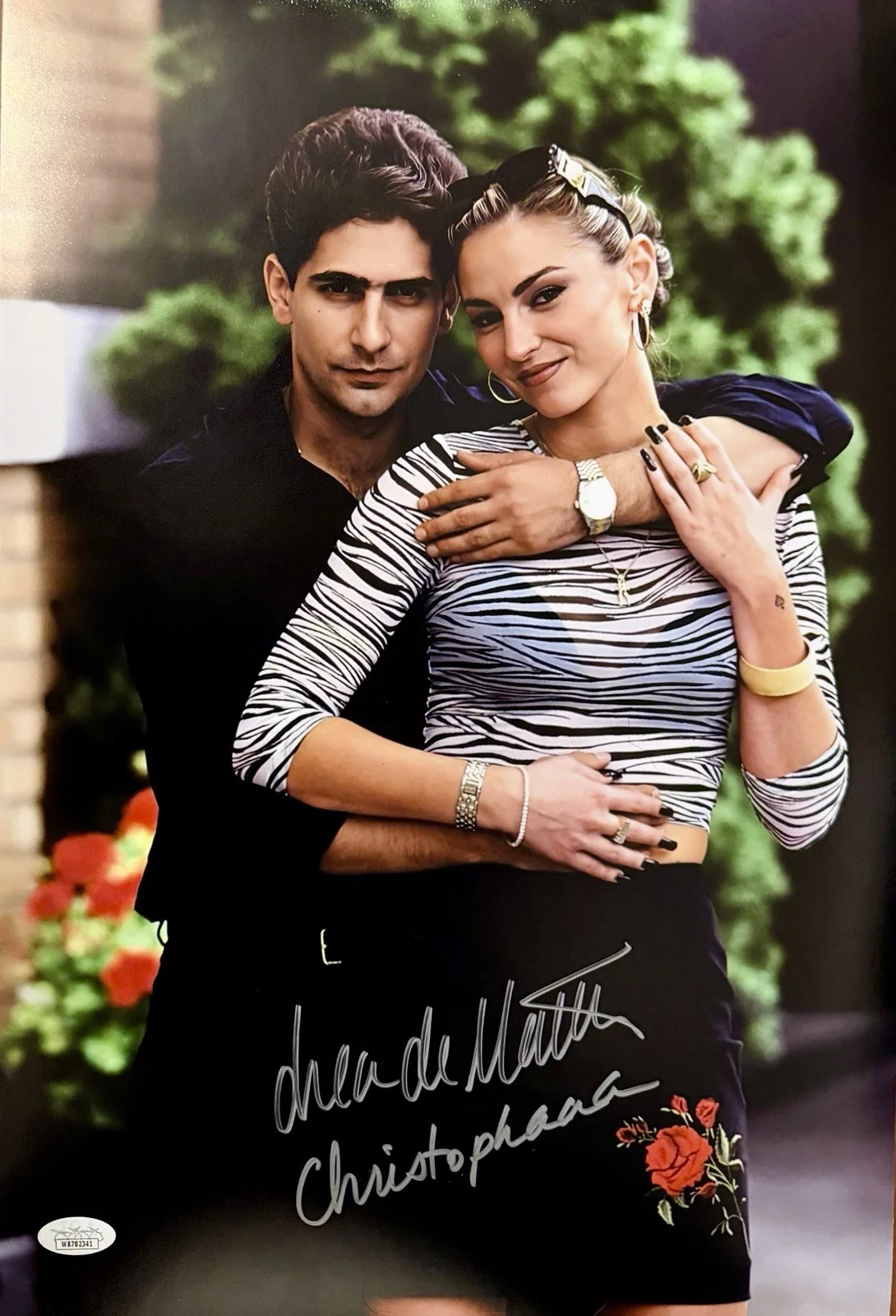 Drea De Matteo — Sopranos Drea DeMatteo Adriana W/ Christafaa Inscription signed 12x18 Photo JSA!