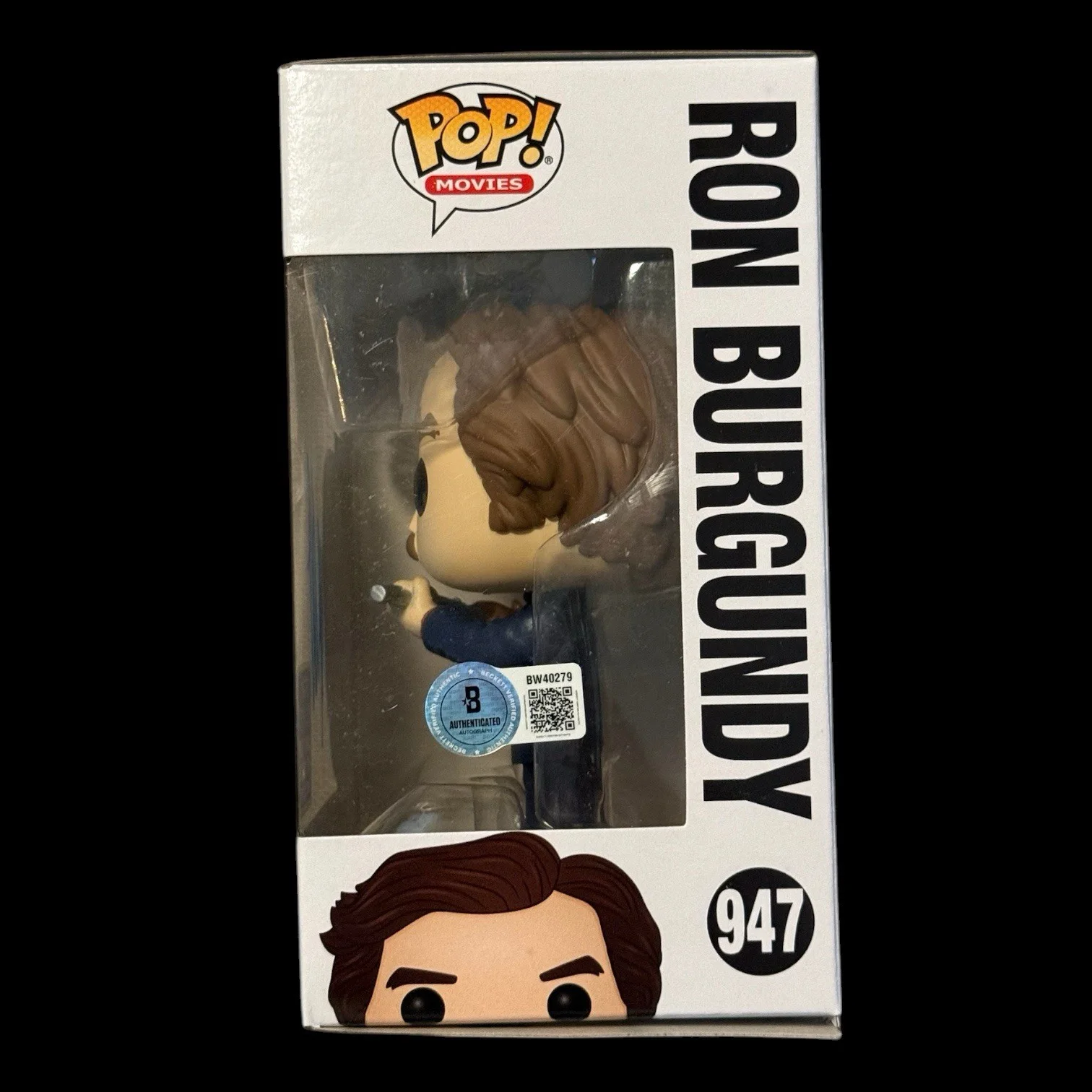 Will Ferrell Signed Ron Burgundy Funko Pop #947 BAS Beckett COA Autograph SDCC, image 2