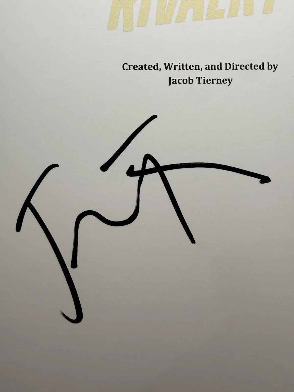 Jacob Tierney — Jacob Tierney Autograph Signed Heated Rivalry Script Cover with PSA COA, image 2