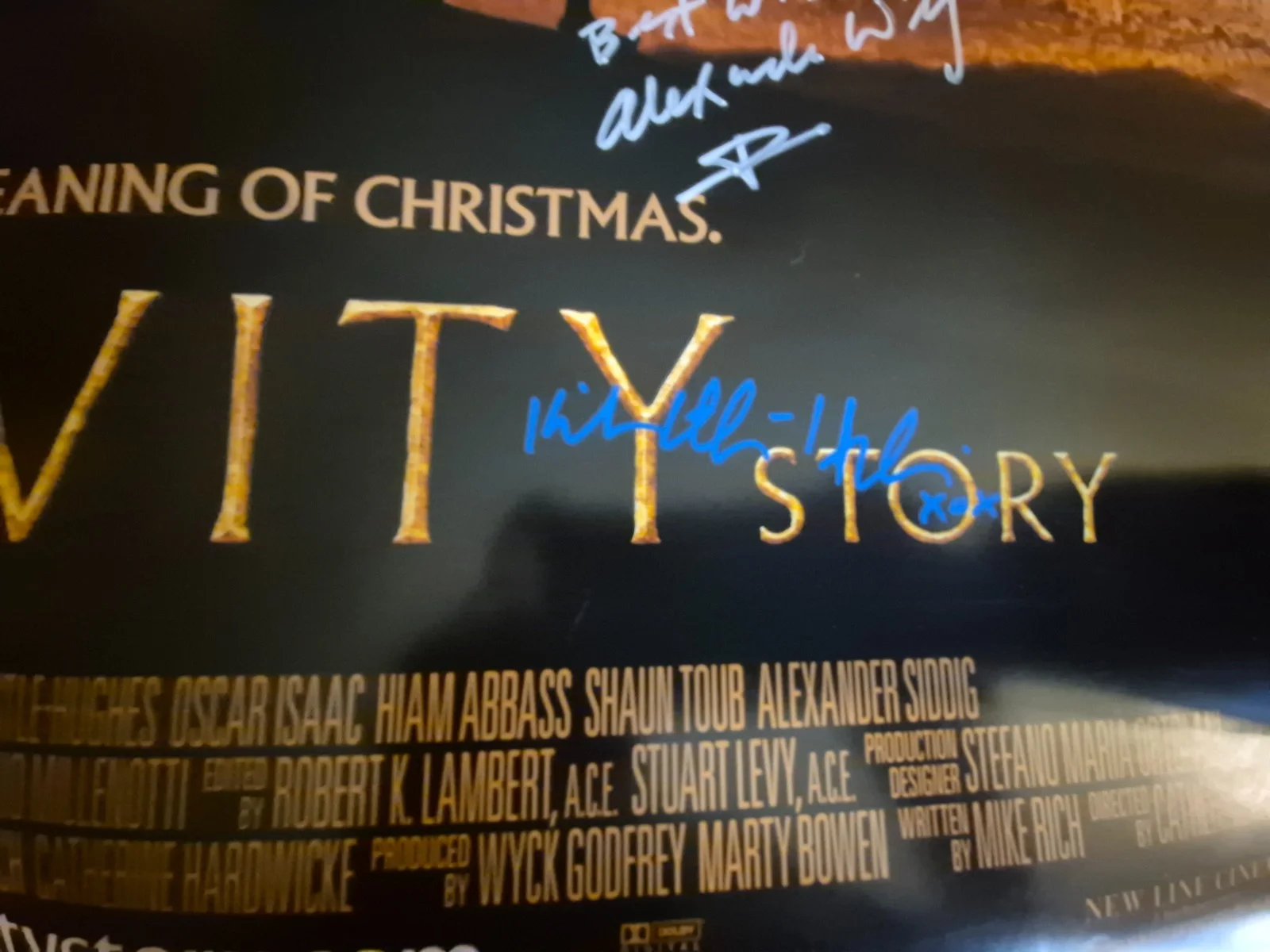 see below — THE nativity STORY CAST SIGNED MOVIE POSTER-w/COA '``- ekim, image 2