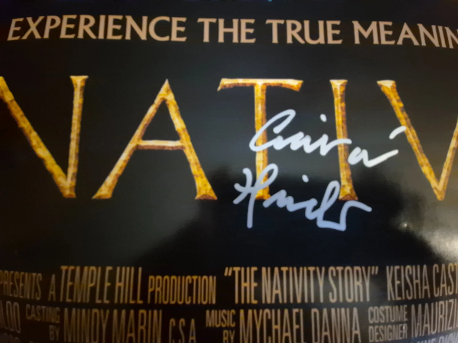 see below — THE nativity STORY CAST SIGNED MOVIE POSTER-w/COA '``- ekim, image 3