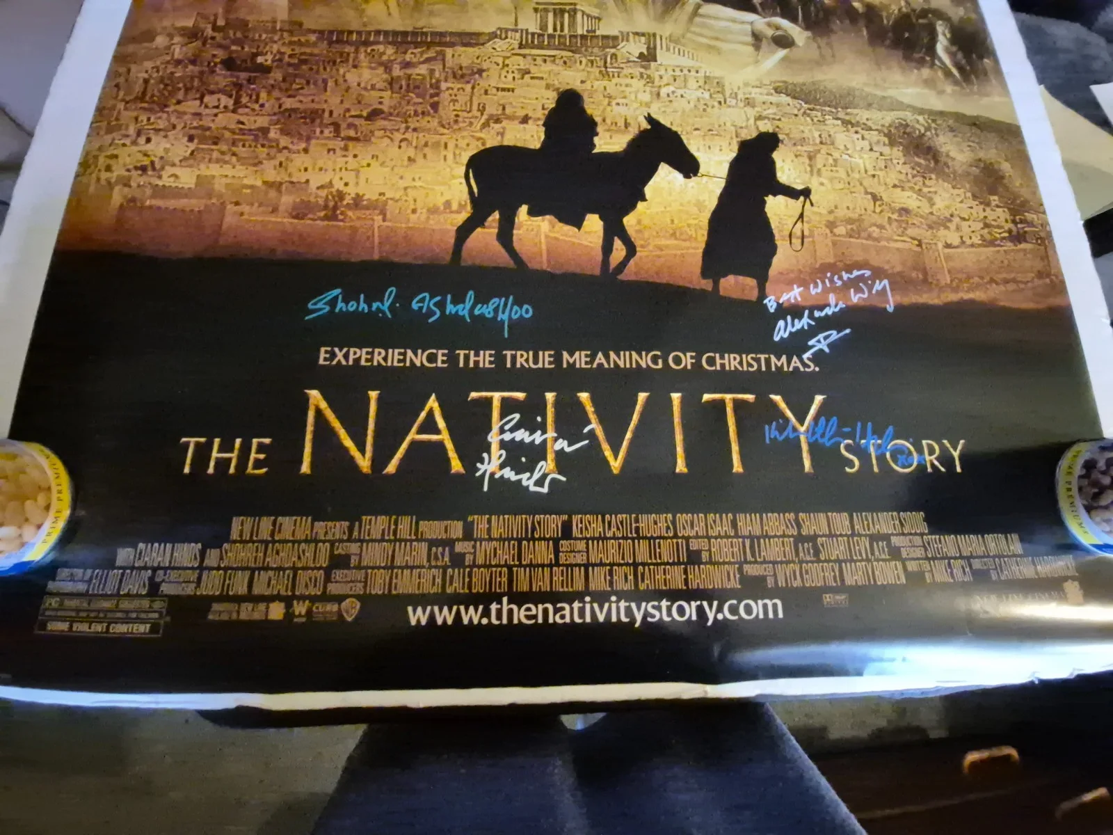 see below — THE nativity STORY CAST SIGNED MOVIE POSTER-w/COA '``- ekim, image 5