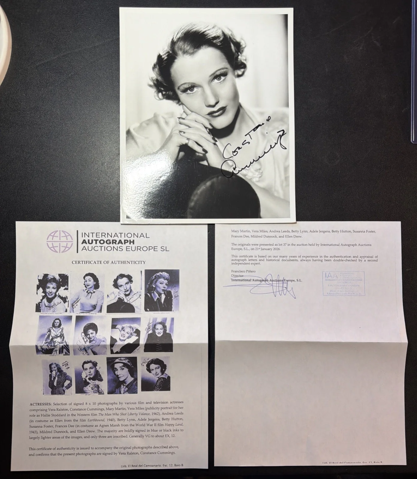 Constance Cummings Signed 8x10 Photo Vintage Hollywood Autograph, изображение 5