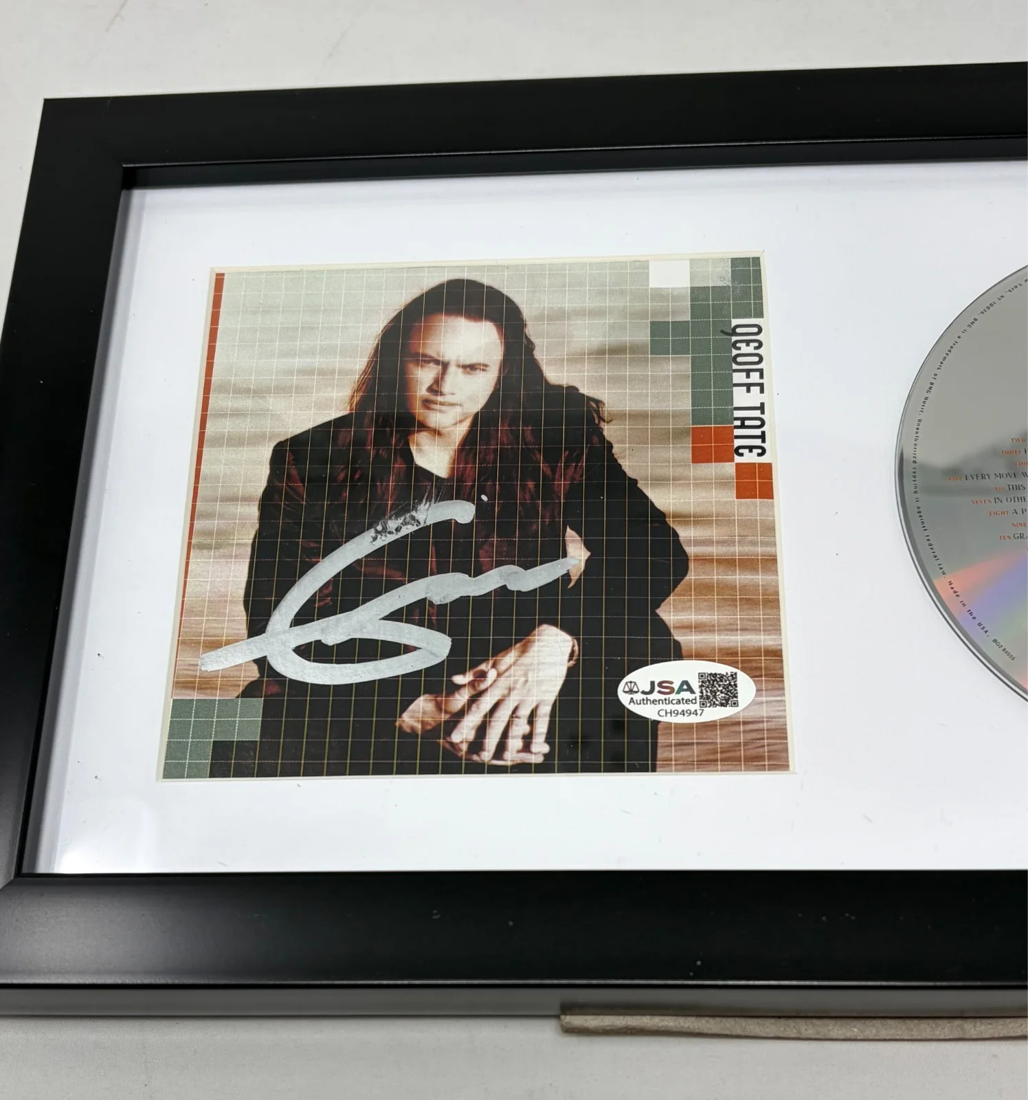 Geoff Tate signed Self Titled Framed CD Cover JSA COA, image 2