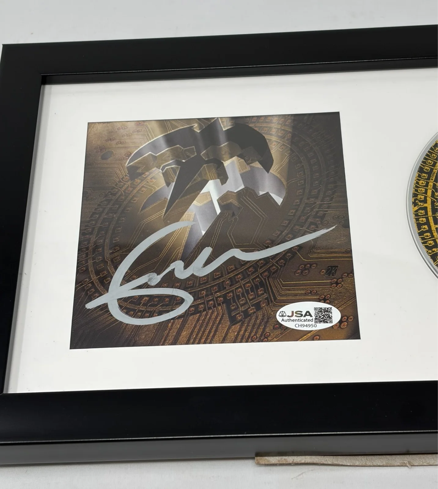 Geoff Tate signed Queensryche Q2K Framed CD Cover JSA COA, image 2