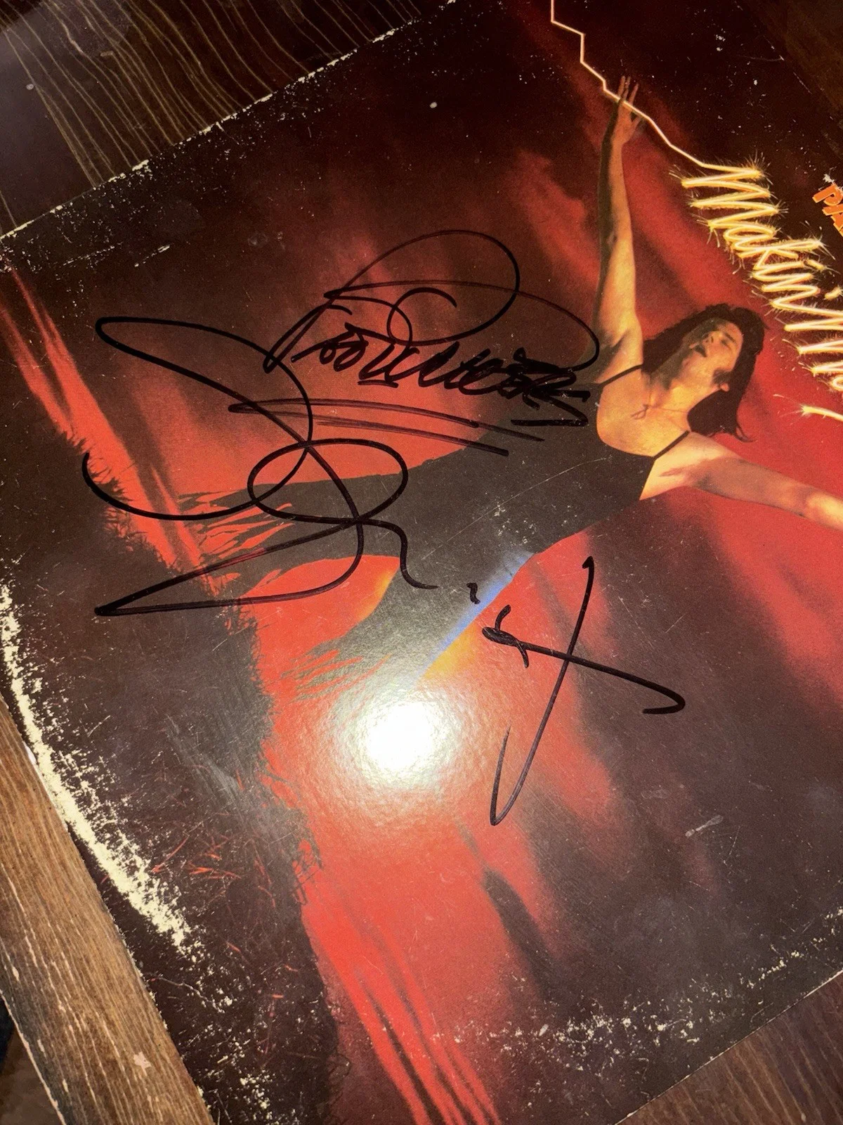Pat Travers Making Magic LP Signed / Autographed Pat Travers, Glenn Hughes COA, изображение 2