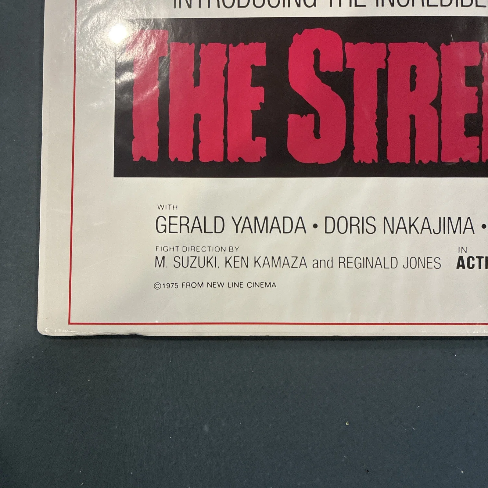 Quinten Tarantino — Sonny Chiba "THE STREET FIGHTER Signed 1975 original movie poster, изображение 4