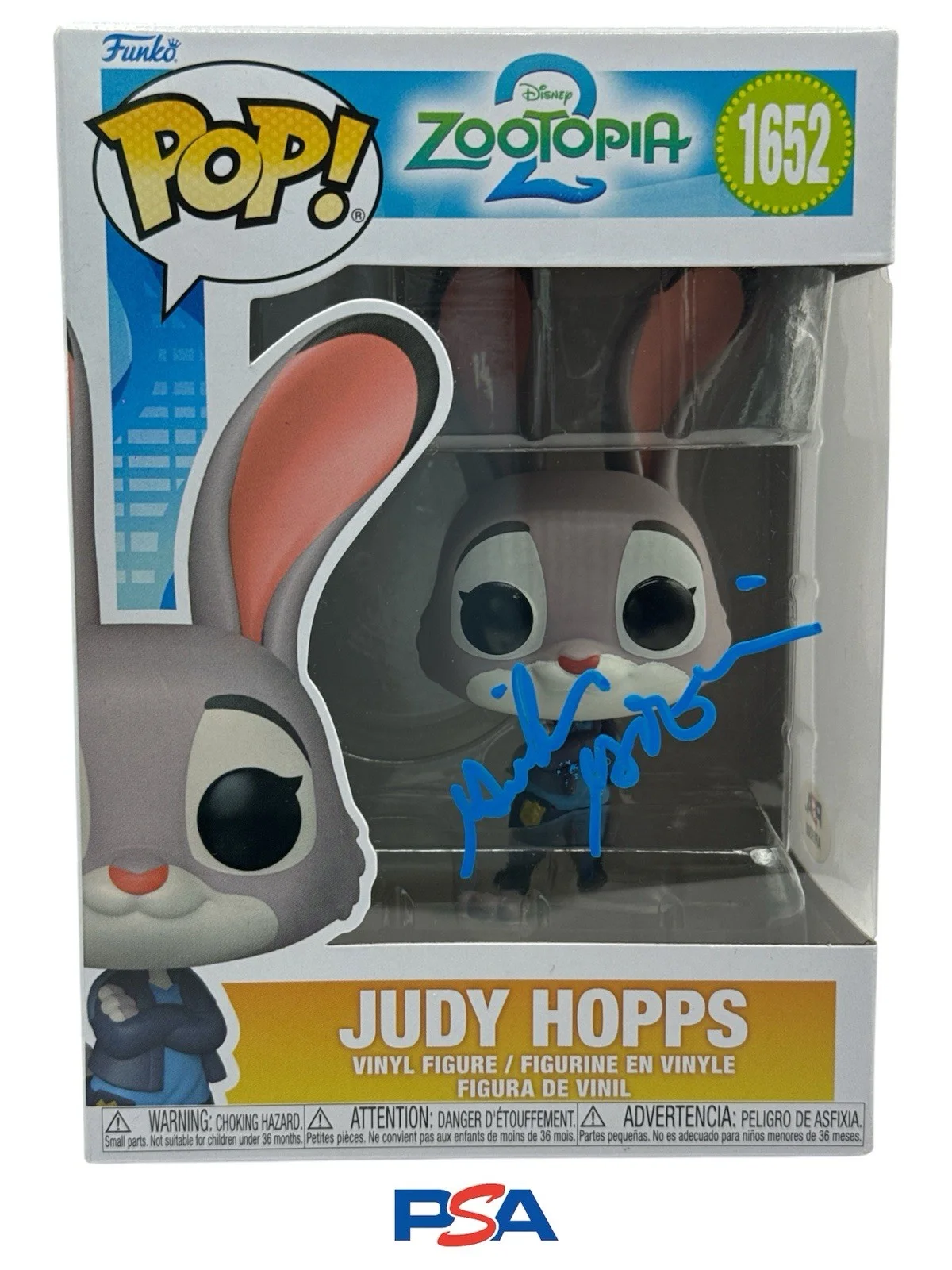 Ginnifer Goodwin — Ginnifer Goodwin Autograph Signed Zootopia 2 Judy Hopps Funko Pop with PSA COA