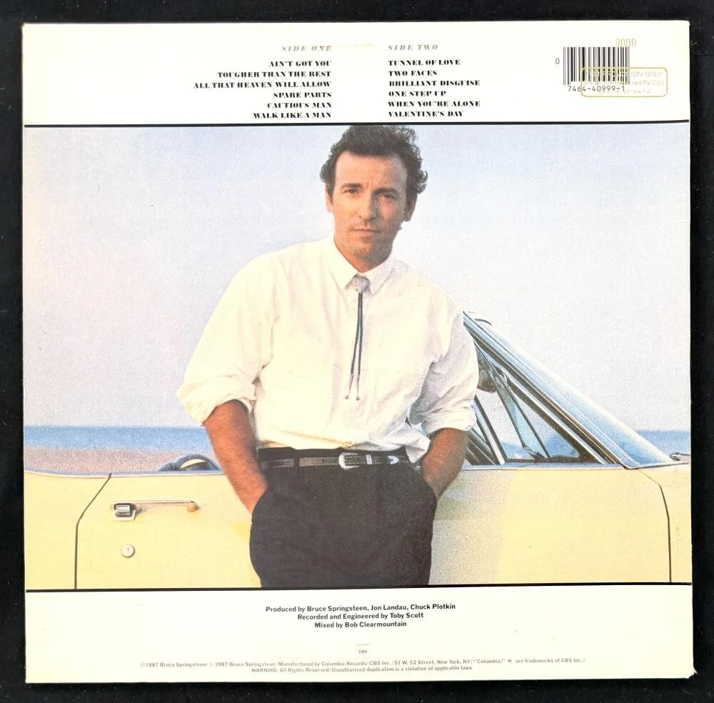 Bruce Springsteen — Bruce Springsteen Signed Autograph Tunnel of Love Album Vinyl Record w/ JSA COA, изображение 2