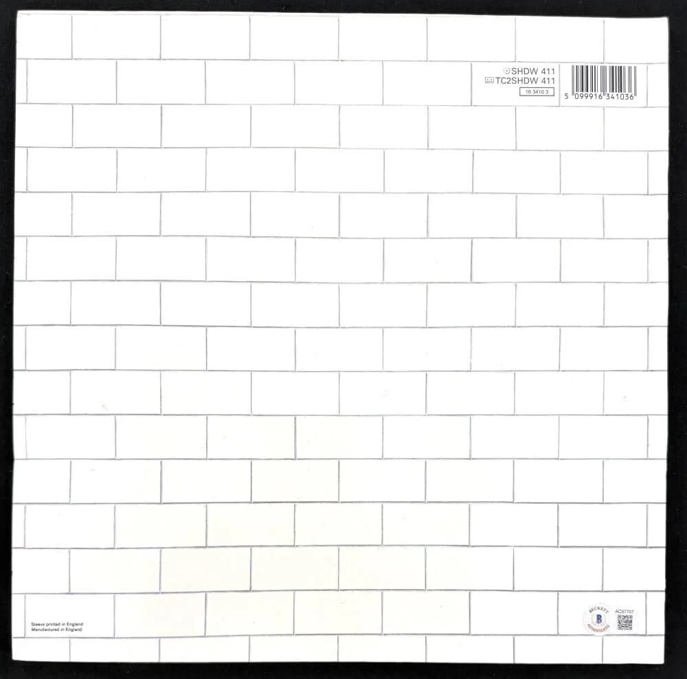 Nick Mason, Roger Waters — Roger Waters +1 Signed Autograph Pink Floyd The Wall Album Record w/ Beckett COA, image 2