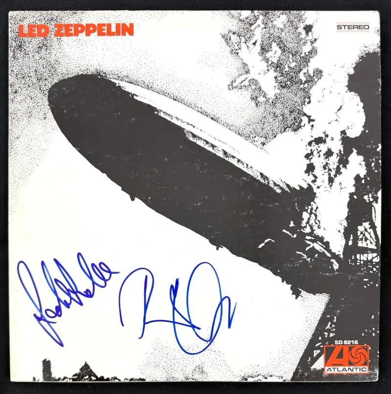 John Paul Jones, Robert Plant — Robert Plant John Paul Jones Signed Autograph Led Zeppelin Album Record Beckett