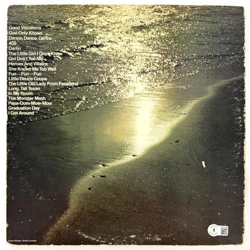 Al Jardine, Mike Love, Brian Wilson — The Beach Boys Signed Autograph Album Record Brian Wilson Mike Al w/ Beckett COA, изображение 2