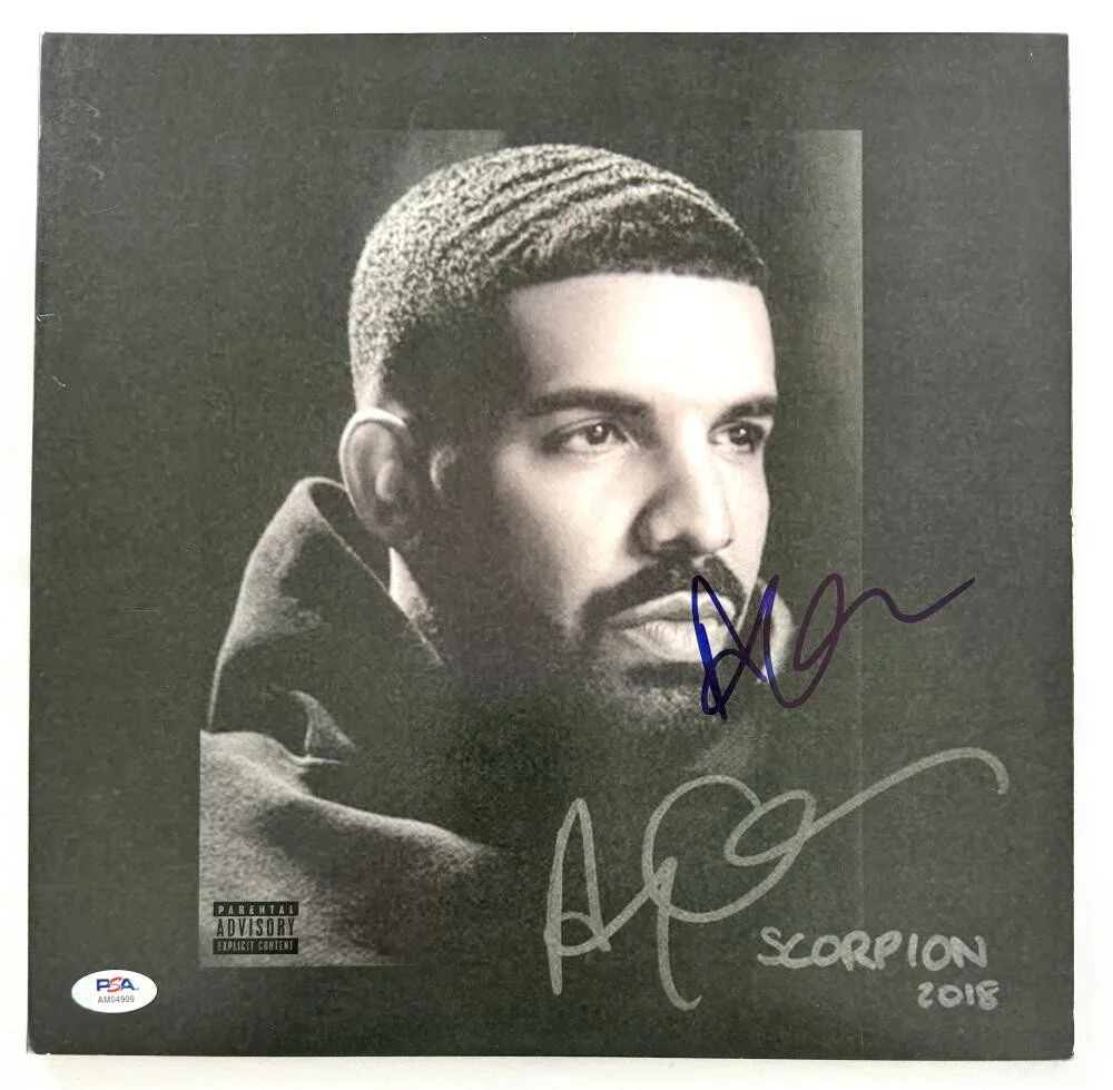 Drake — Drake Aubrey Graham Signed Autograph Scorpion Album Record - PSA AUTO GRADE 10